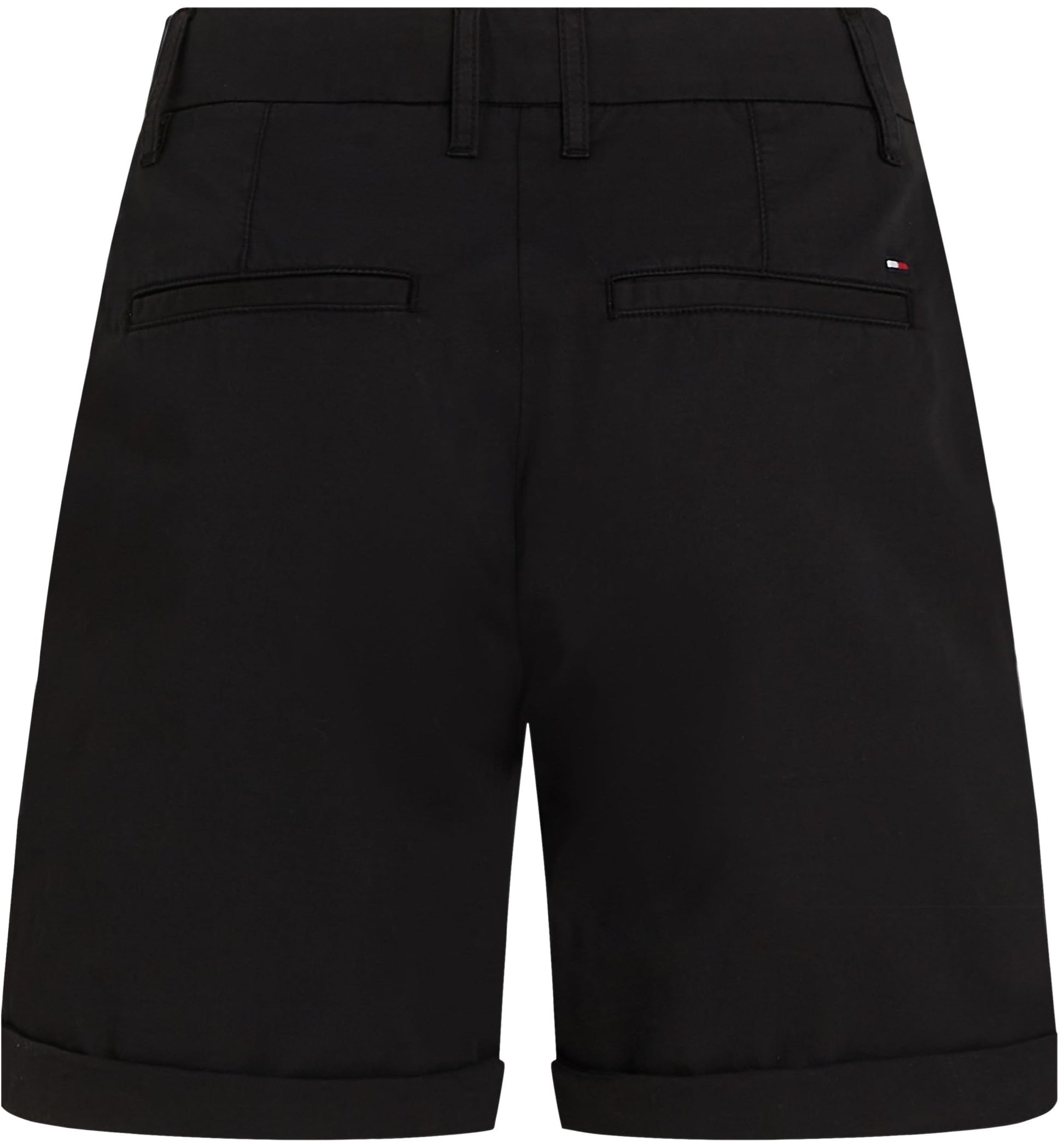 Tommy Hilfiger Pantalones Cortos Chinos para Mujer Mom Fit, Negro (Black), 38