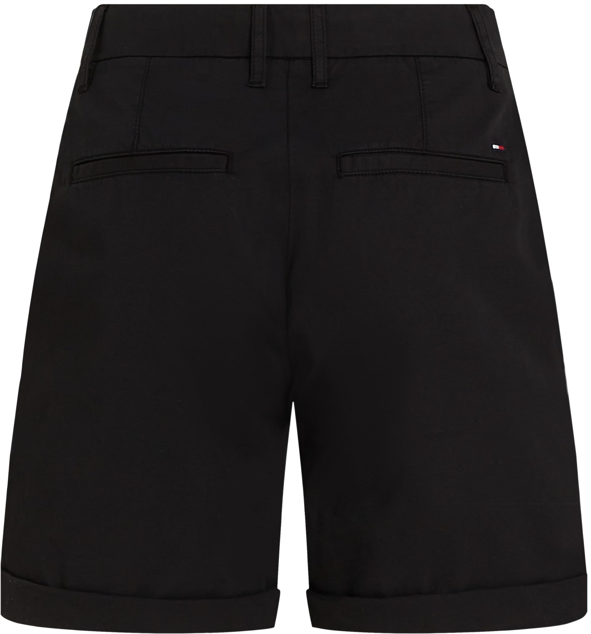 Tommy Hilfiger Pantalones Cortos Chinos para Mujer Mom Fit, Negro (Black), 38