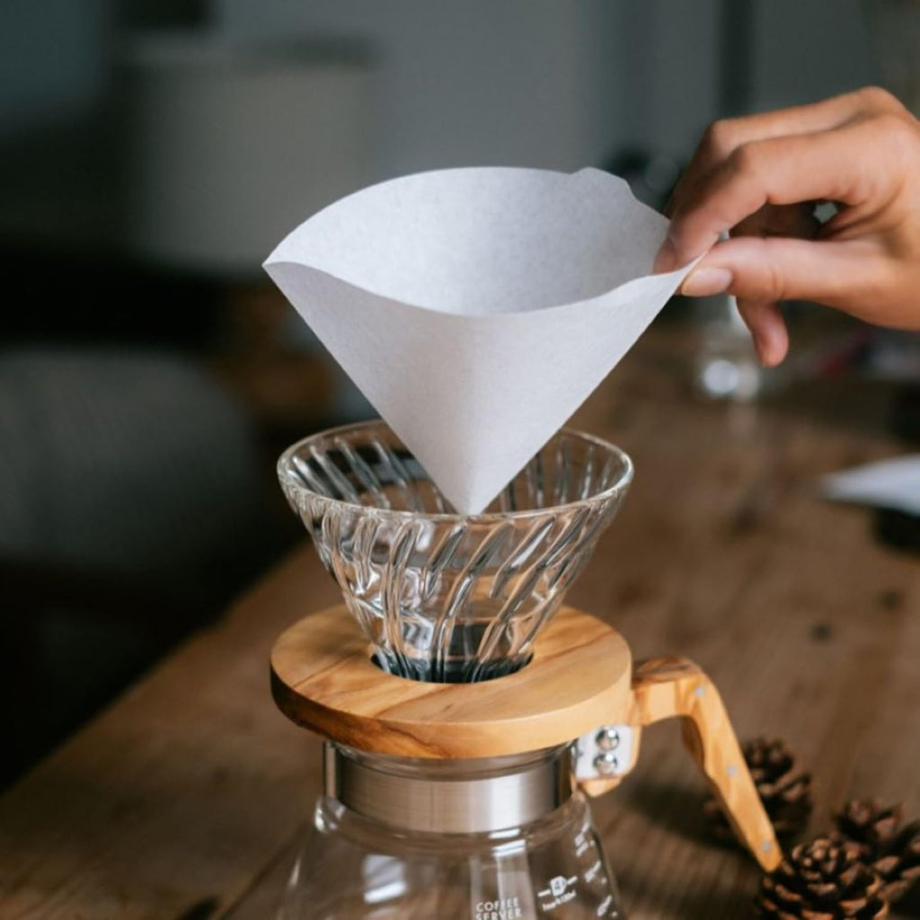 Hario Filtro De Papel para Coador de Café Branco V60 Tamanho 02 Pacote Com 100 Unidades Original Japão