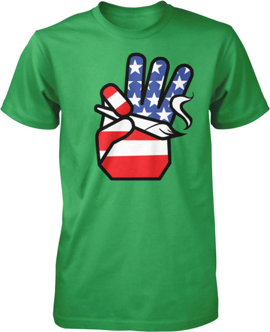 US Weed, USA Weed, Smoke a Joint, USA Doobie, US Ganja Men&#039;s T-Shirt