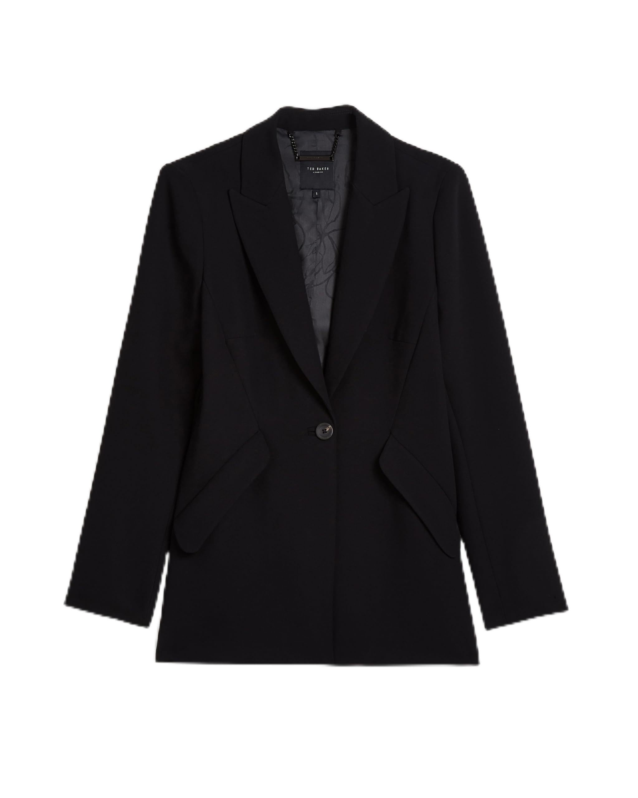 Ted Baker Manabl Single Breasted Tailored Blazer, Negro, 40 para Mujer