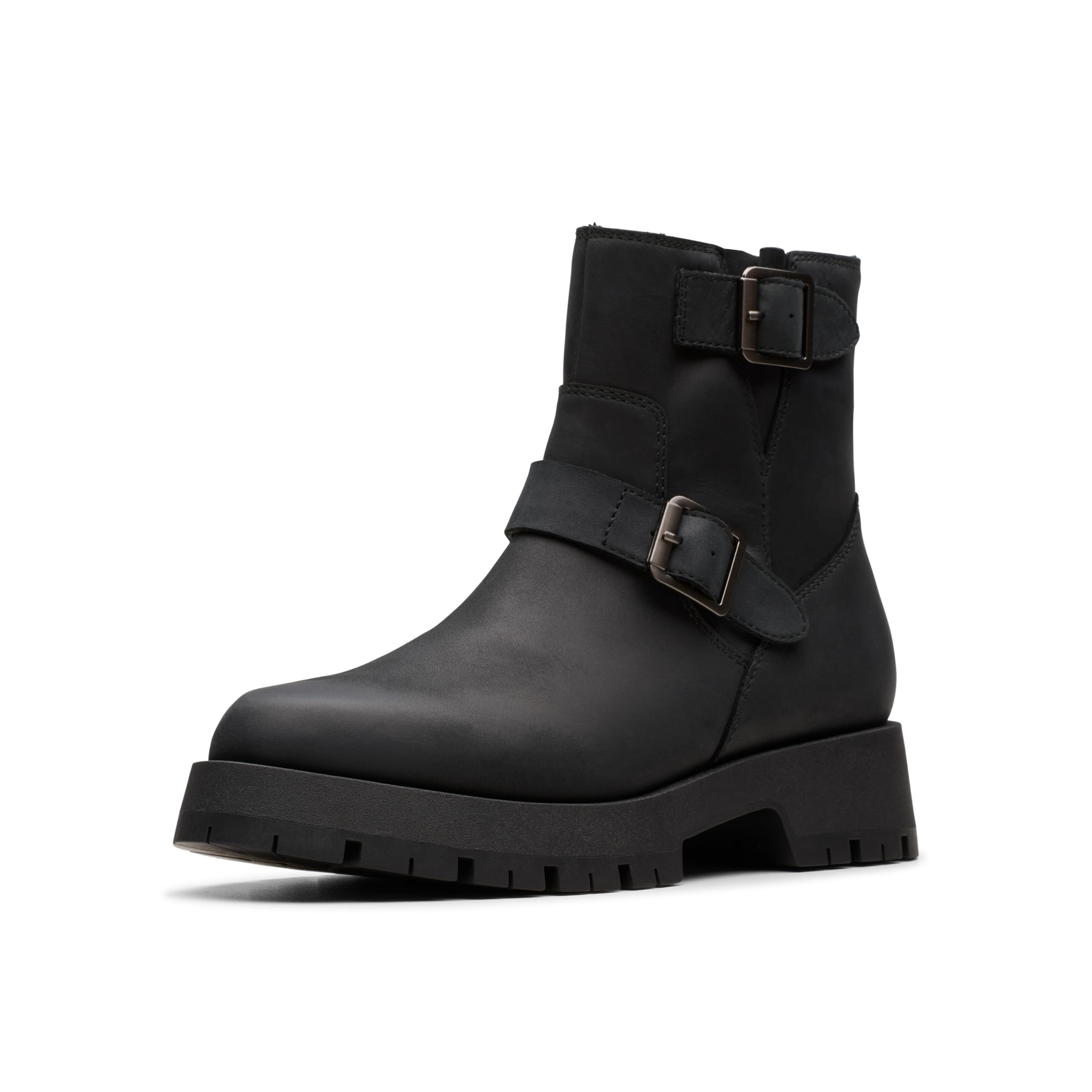 Clarks Ledwick Haley, Botas de Moda Mujer, Lea aceitosa Negra, 36 EU