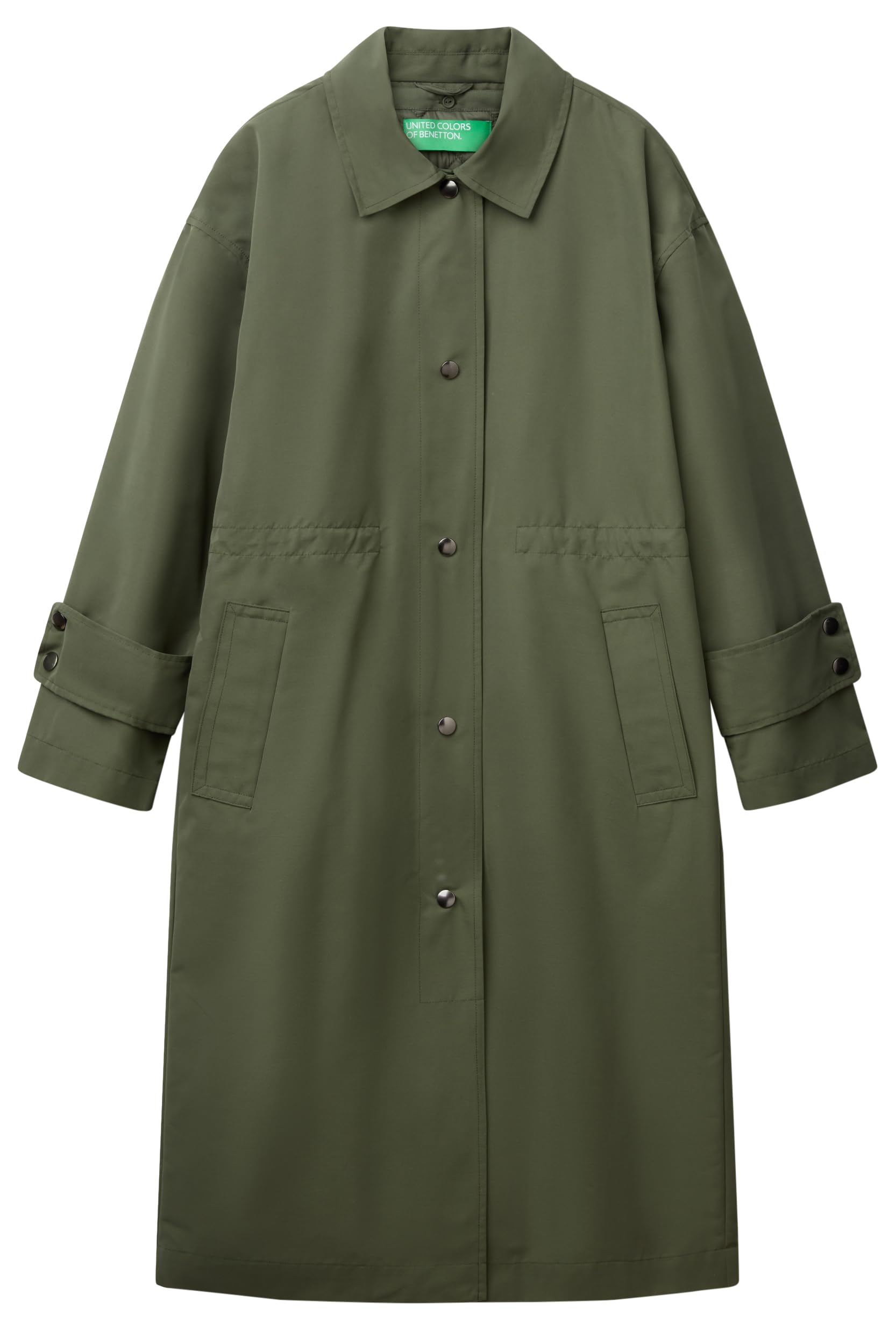 United Colors of Benetton Spolverino 241xdn07i Chaqueta, Verde, M para Mujer
