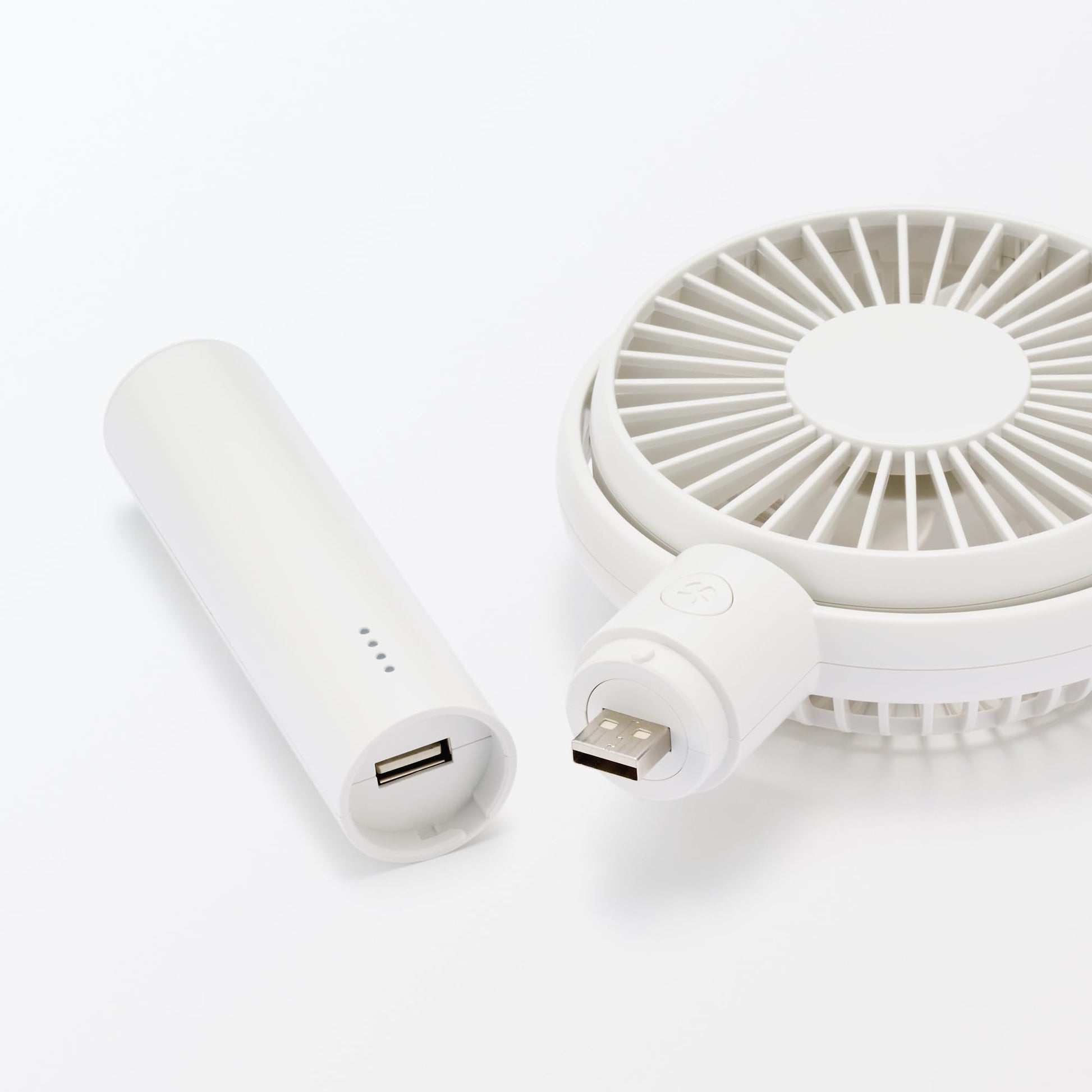 無印良品 MUJI 83926007 Adjustable Angle Rechargeable Handy Fan, White/MJ-MH4-WH