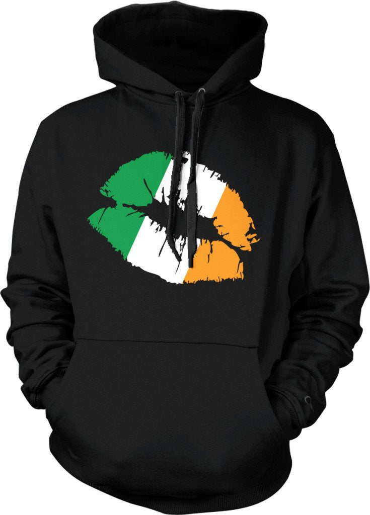 NOFO Clothing Co Irish Lips, St. Patrick's Day, Irish Pride, Irish Kiss Hooded Sweatshirt