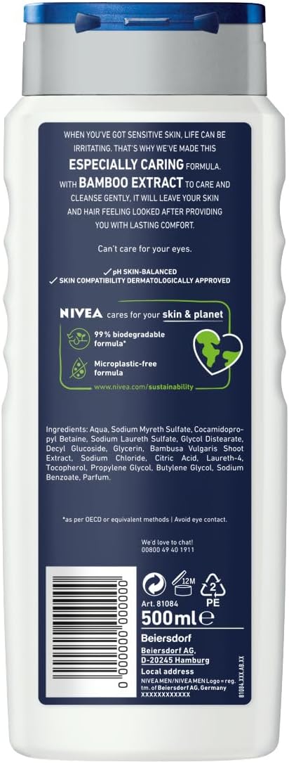 NIVEA MEN Sensitive Łagodzący żel pod prysznic dla mężczyzn 500 ml