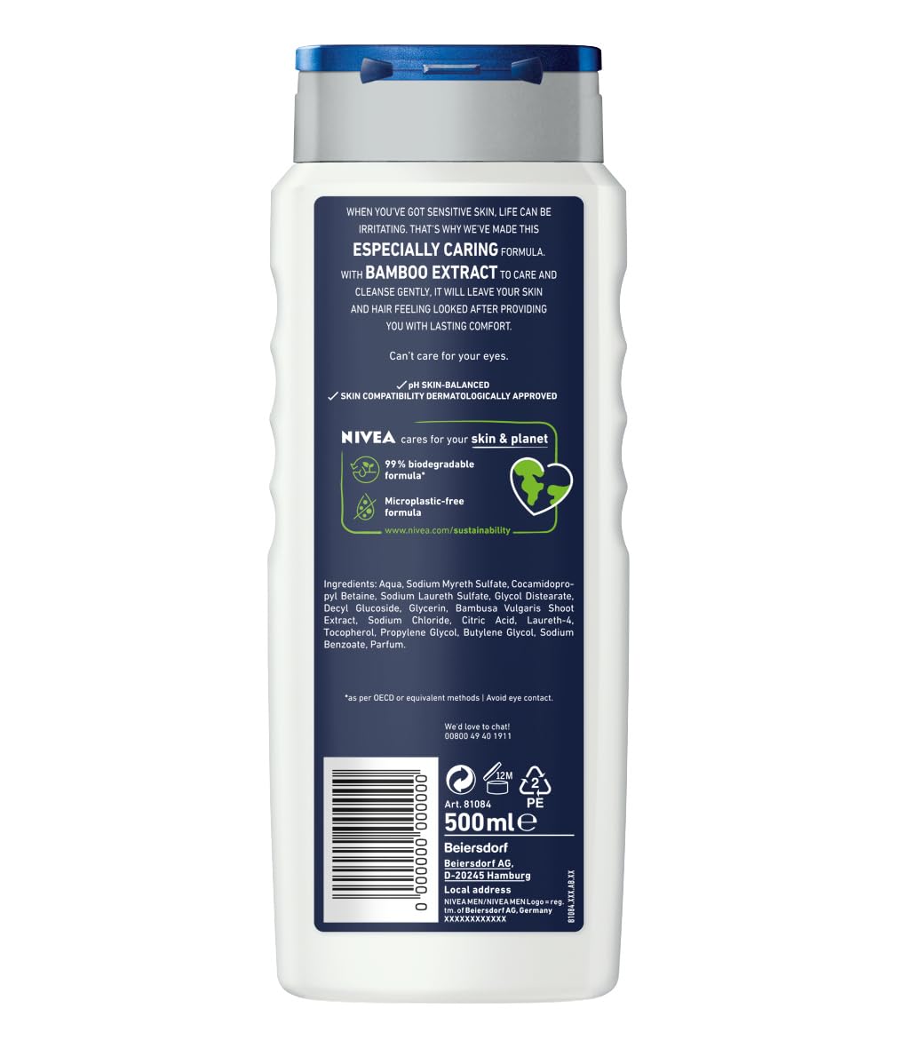 NIVEA MEN Sensitive Łagodzący żel pod prysznic dla mężczyzn 500 ml