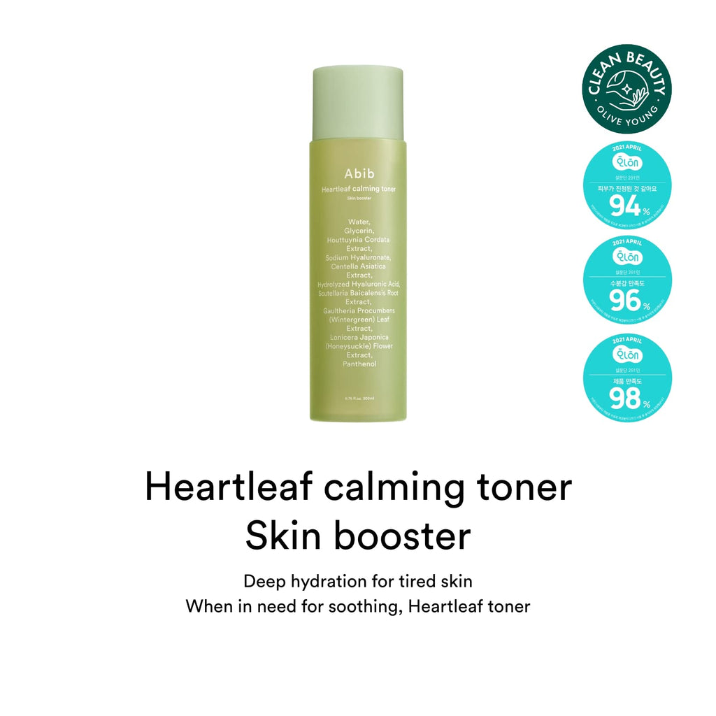 Abib Toner Skin Booster (Heartleaf) 7.1 fl oz / 210ml I Korean Skin Care for Senstive Skin