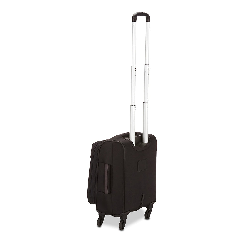 Amazon Basics Softside Carry-On Spinner Luggage Suitcase - 18 Inch (45cm), Black