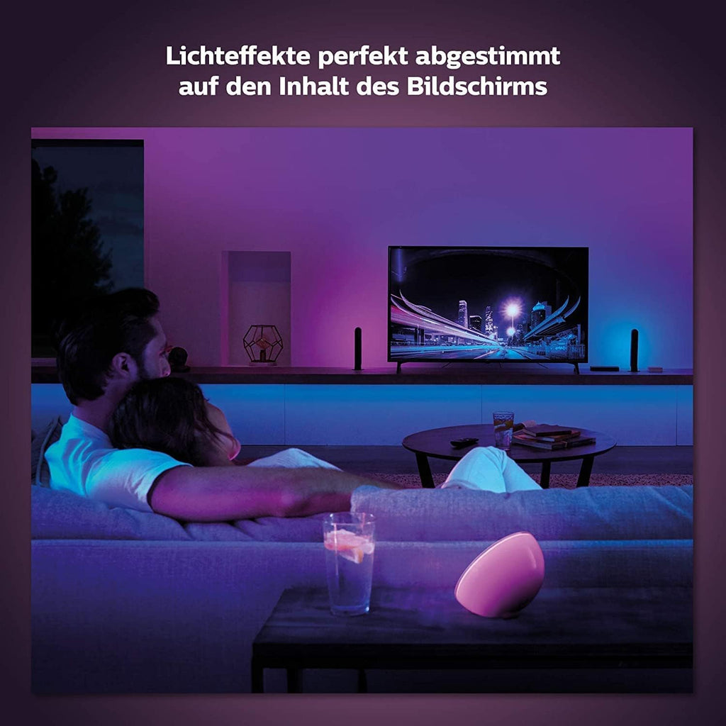 Philips Hue Play HDMI Sync-Box, smartes Zubehör für TV LED Hintergrundbeleuchtung, Nahtlose Lichtsynchronisierung für Heimkino oder Gaming mit Dolby-Vision, 4K und Surround Beleuchtung