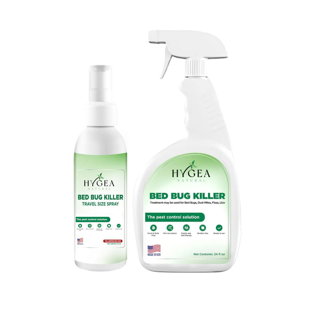 Bed Bug Spray Kit: 24oz for Home & Mattress, 3oz TSA Travel, Kid & Pet Safe