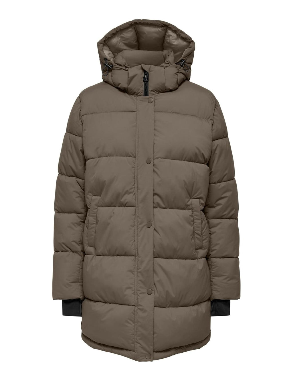 ONLY Onlann Premium Puffer Coat Mid-Long Otw Abrigo, marrón, M para Mujer