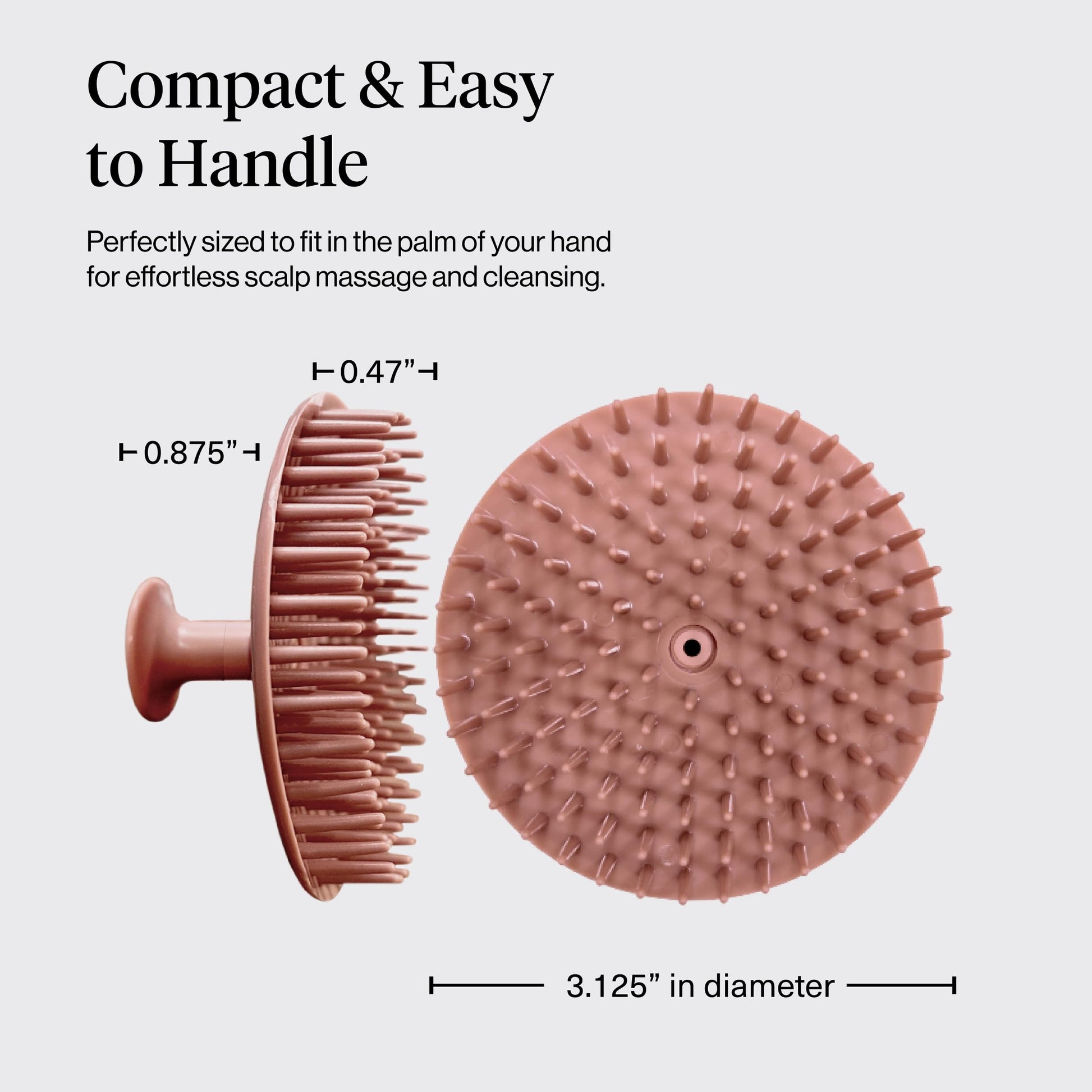 Kitsch Scalp Massager for Hair Care - Shampoo Brush Scalps - Terracotta
