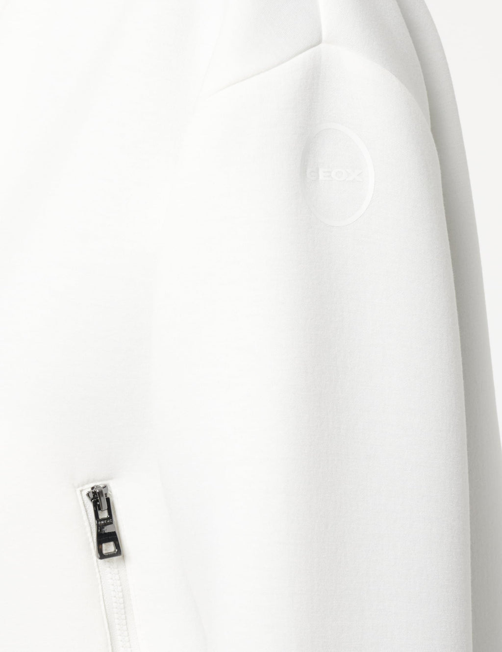 Geox Sudadera con Cremallera W, Weiß, XS para Mujer
