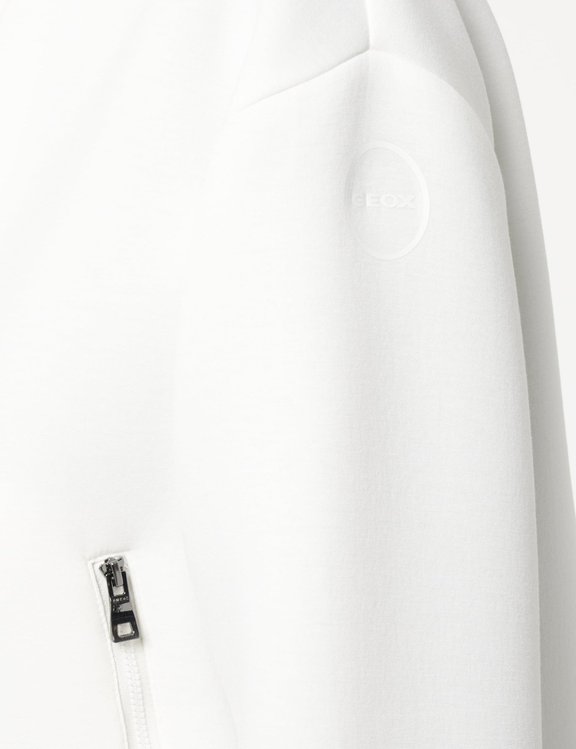 Geox Sudadera con Cremallera W, Weiß, XS para Mujer