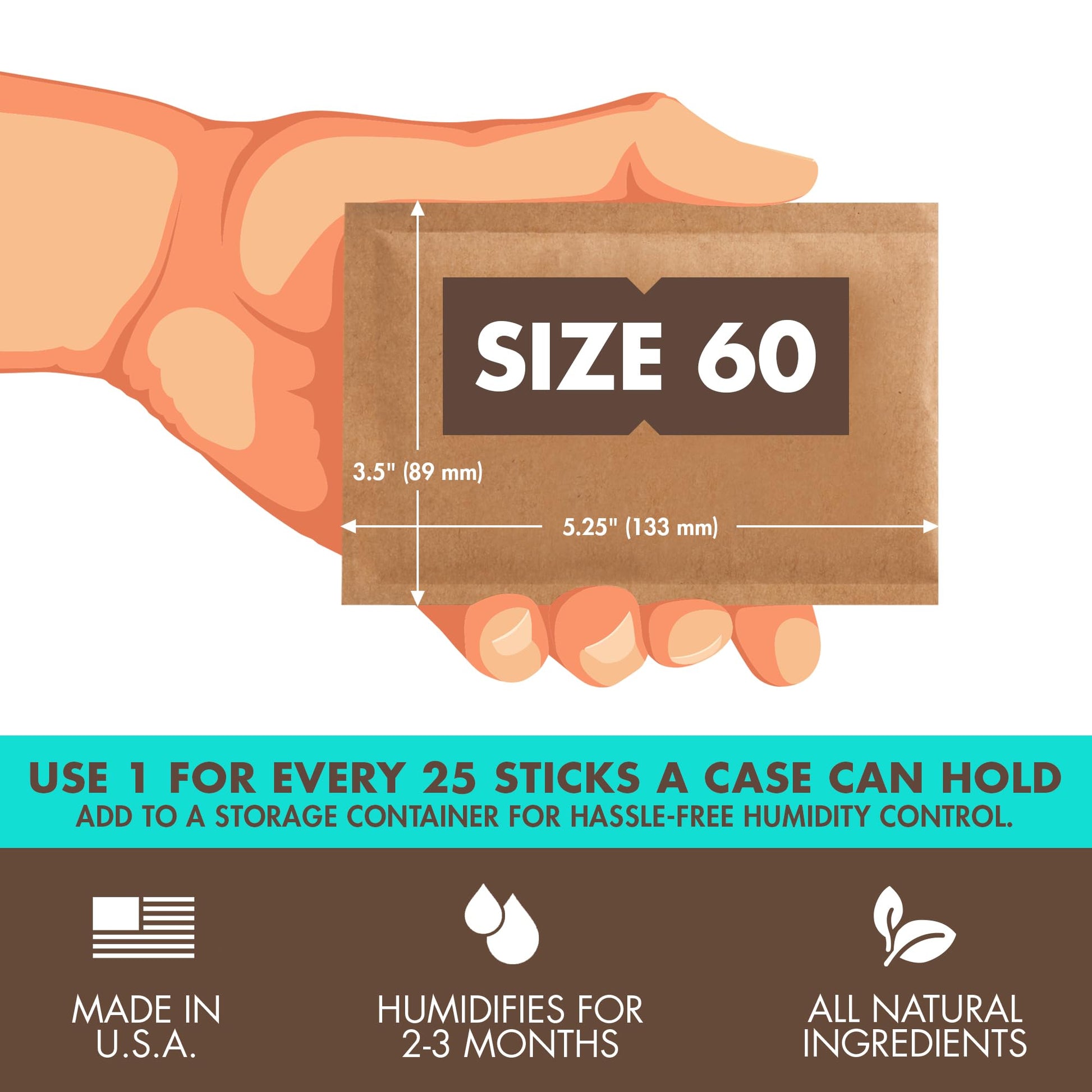 Boveda 84% Seasoning Packs, Size 60, 12-Ct – Wood Box