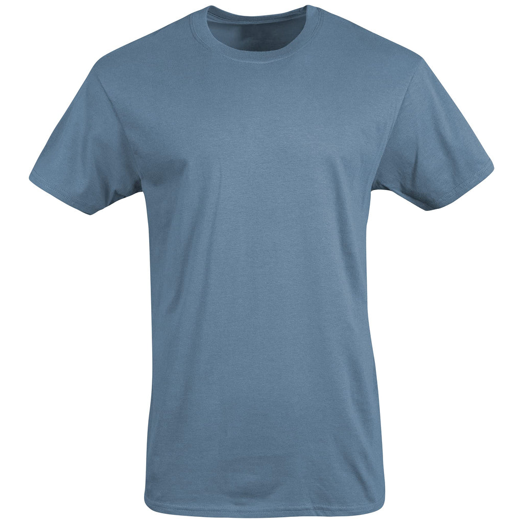 Gildan Men's Crew T-Shirts, Multipack, Style G1100, Navy/Heather Navy/Indigo Blue (5-Pack), Large