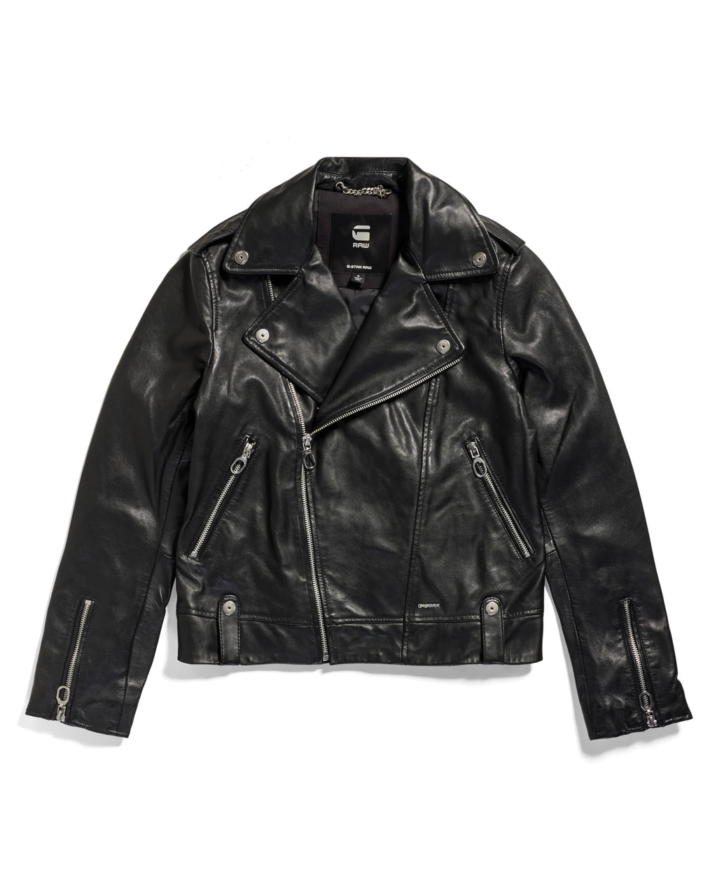 G-Star Para Mujer Chaqueta Leather Biker, Negro (dk black D24263-D555-6484), L