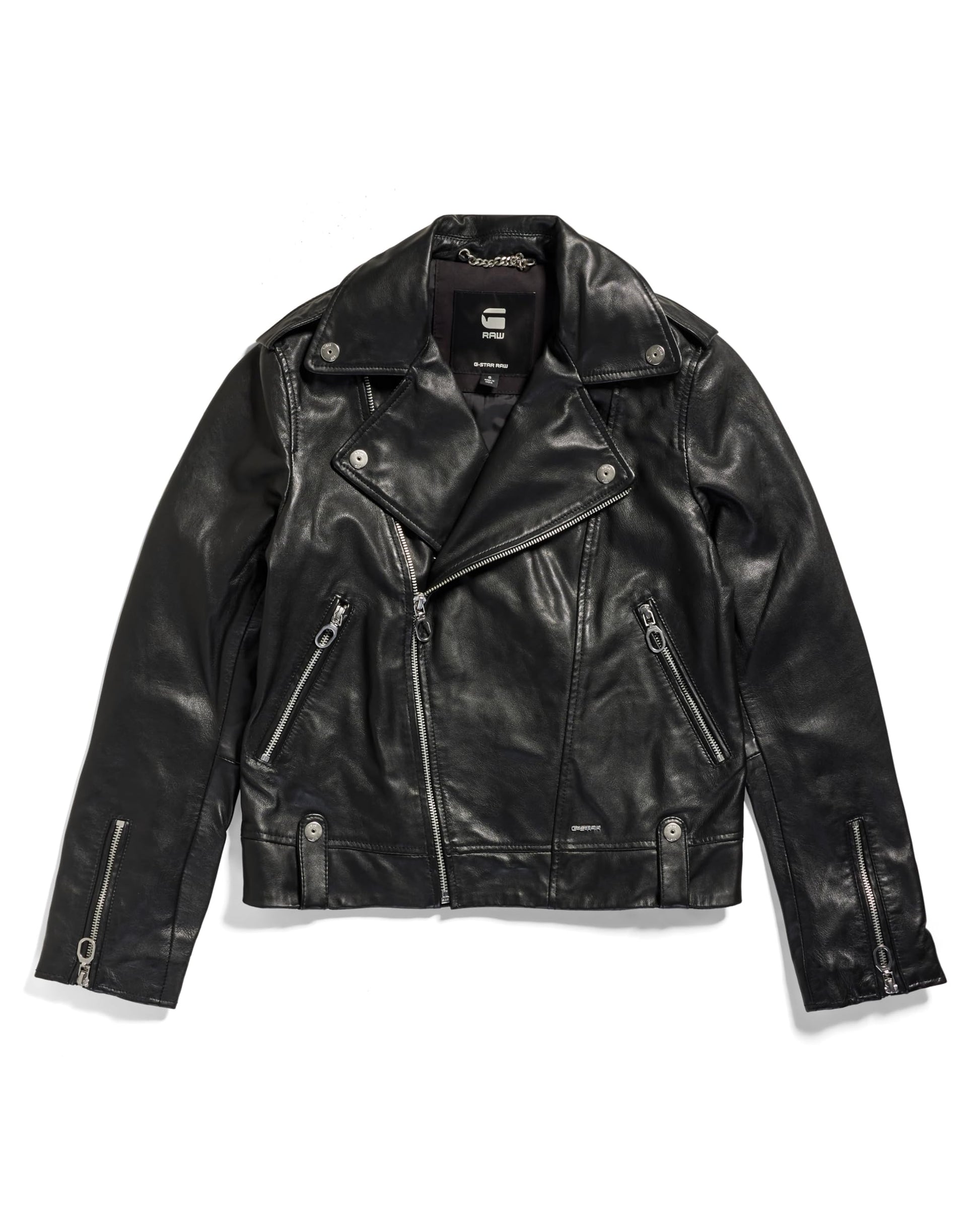 G-Star Para Mujer Chaqueta Leather Biker, Negro (dk black D24263-D555-6484), L