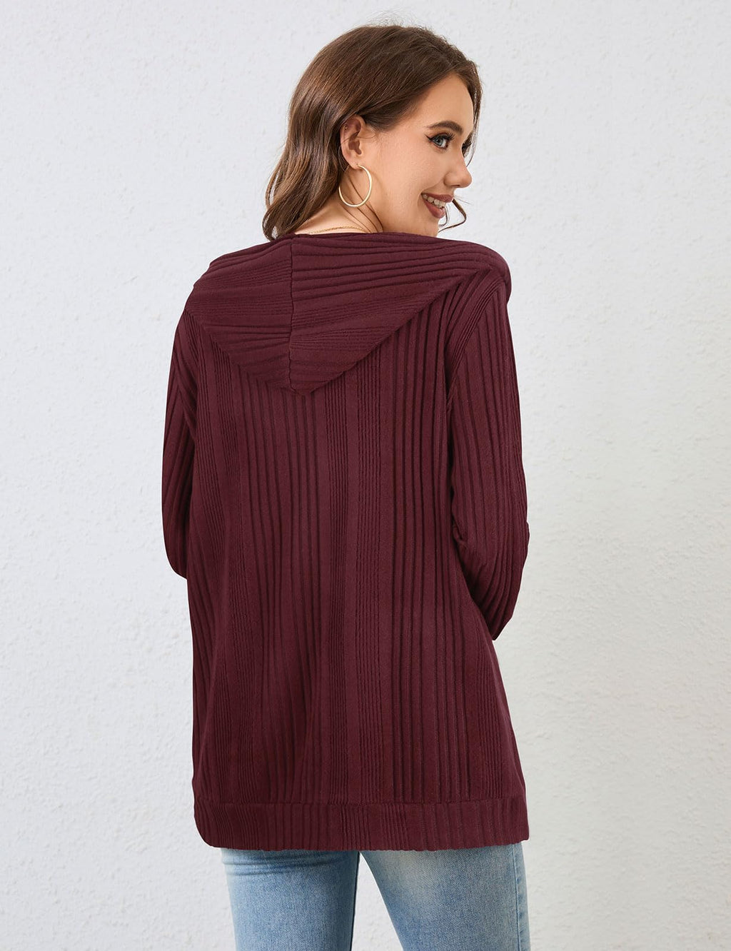 Flikity Zip Hoodie Damen Reißverschluss Sweatjacke mit Kapuze Dünne Jacke