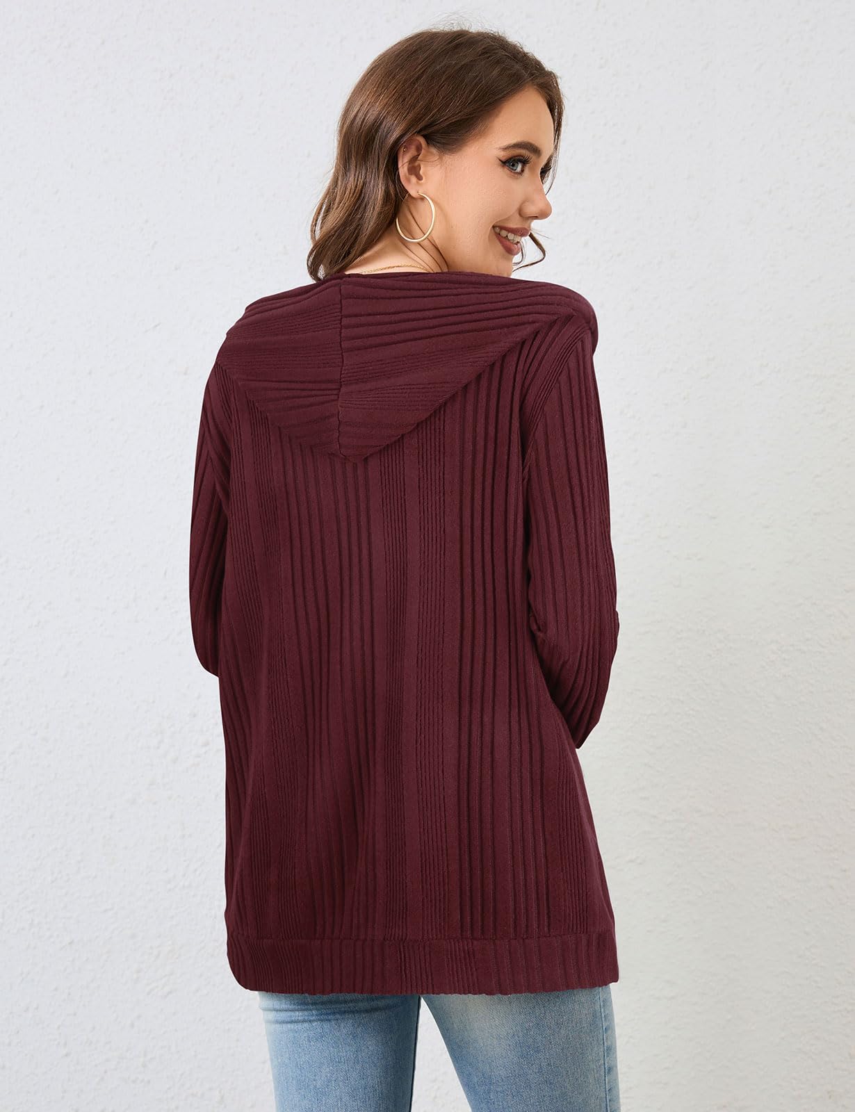 Flikity Zip Hoodie Damen Reißverschluss Sweatjacke mit Kapuze Dünne Jacke