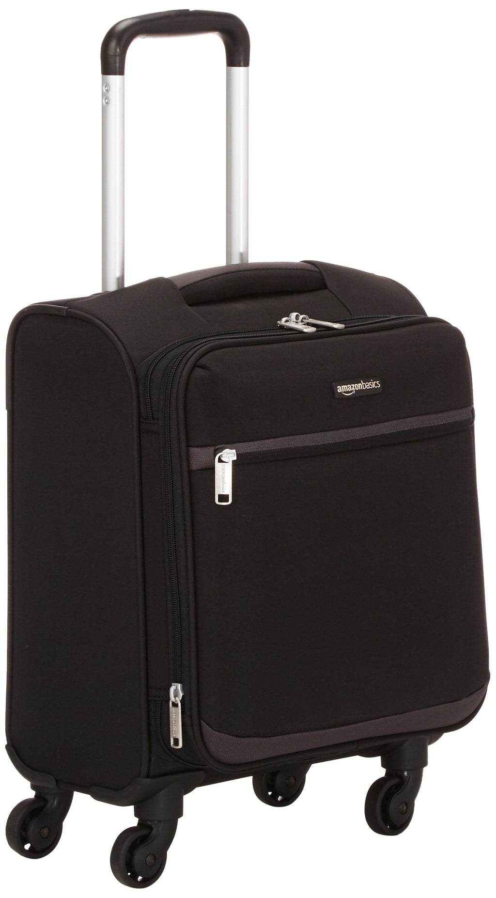 Amazon Basics Softside Carry-On Spinner Luggage Suitcase - 18 Inch (45cm), Black