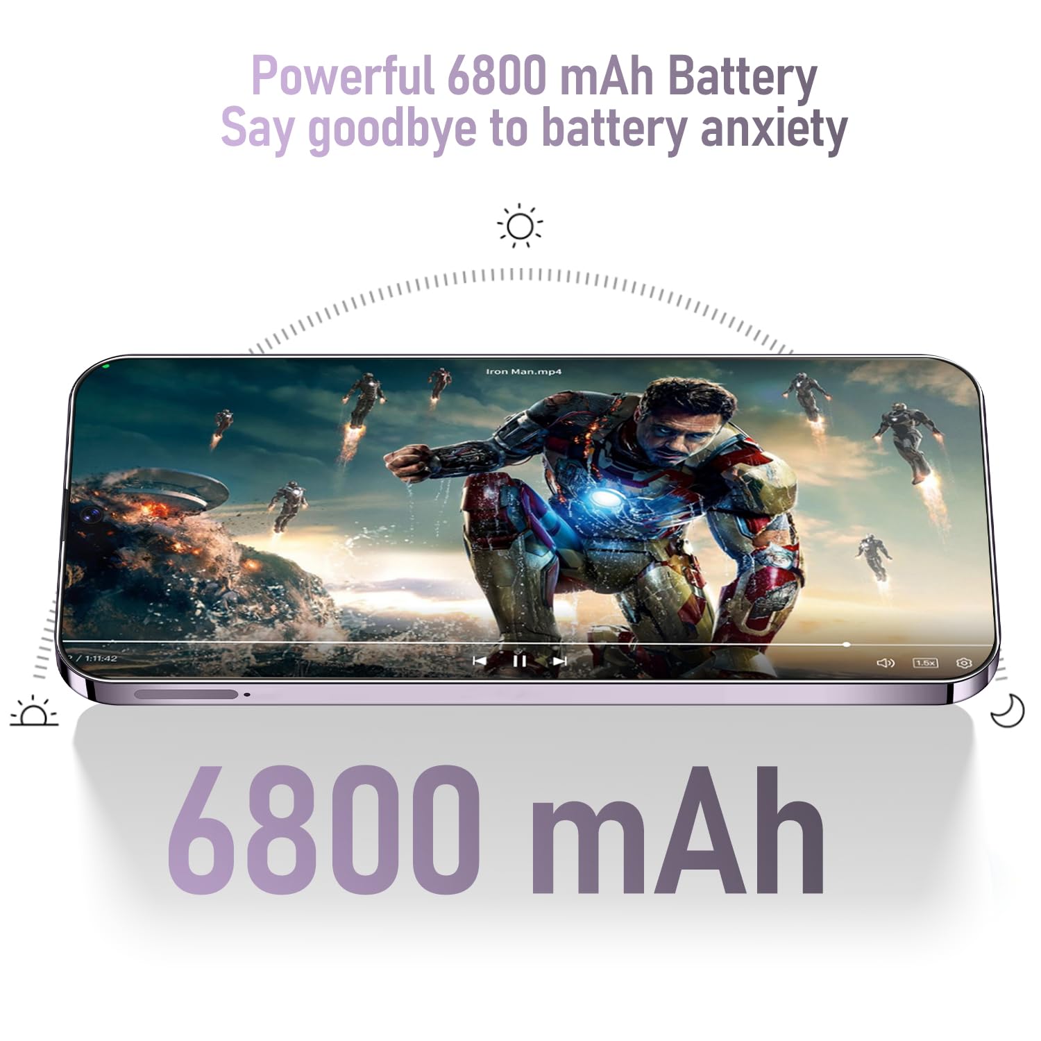 Livinyteb S23 Ultra Unlocked Cell Phone 4G Dual SIM Android Phone 8GB+256GB Unlocked Android Phone,7" HD+ Display,50MP+24MP Camera,6800mAh, 2025 Android Smart Phone (Titanium Purple)