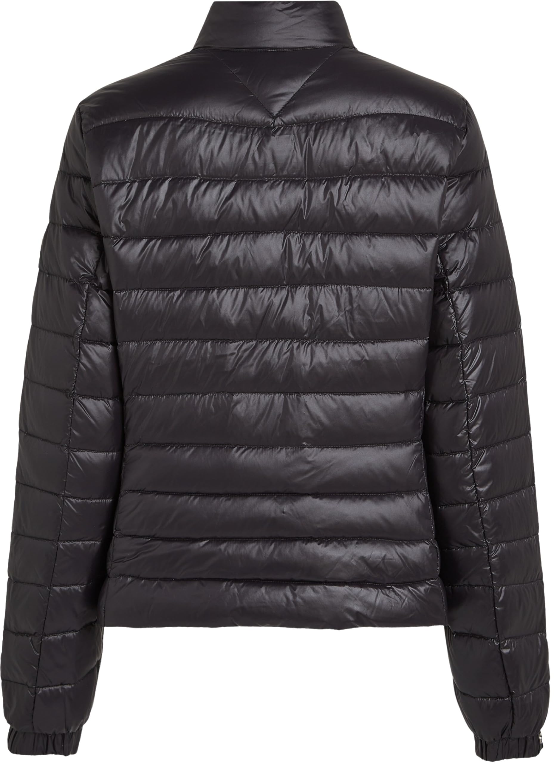 Tommy Hilfiger Cazadora acolchada Mujer Mock Neck ligera, Negro (Black), M