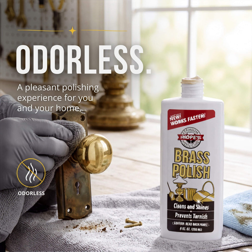 HOPE'S Brass Polish & Cleaner, Tarnish Remover, Copper Silver 8oz, 12-Pack