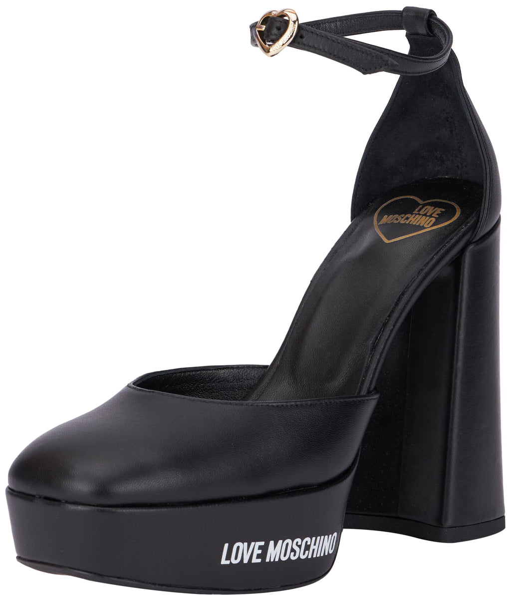 Love Moschino Sandalias de Tacón Mujer Negro 39 EU