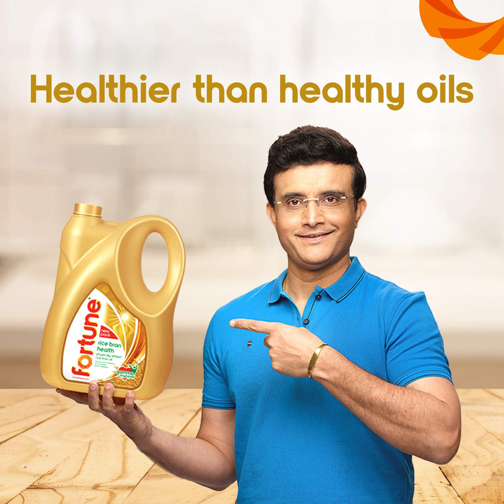 Fortune Rice Bran Health Oil, Cooking Oil for Healthier Heart, 5l Jar