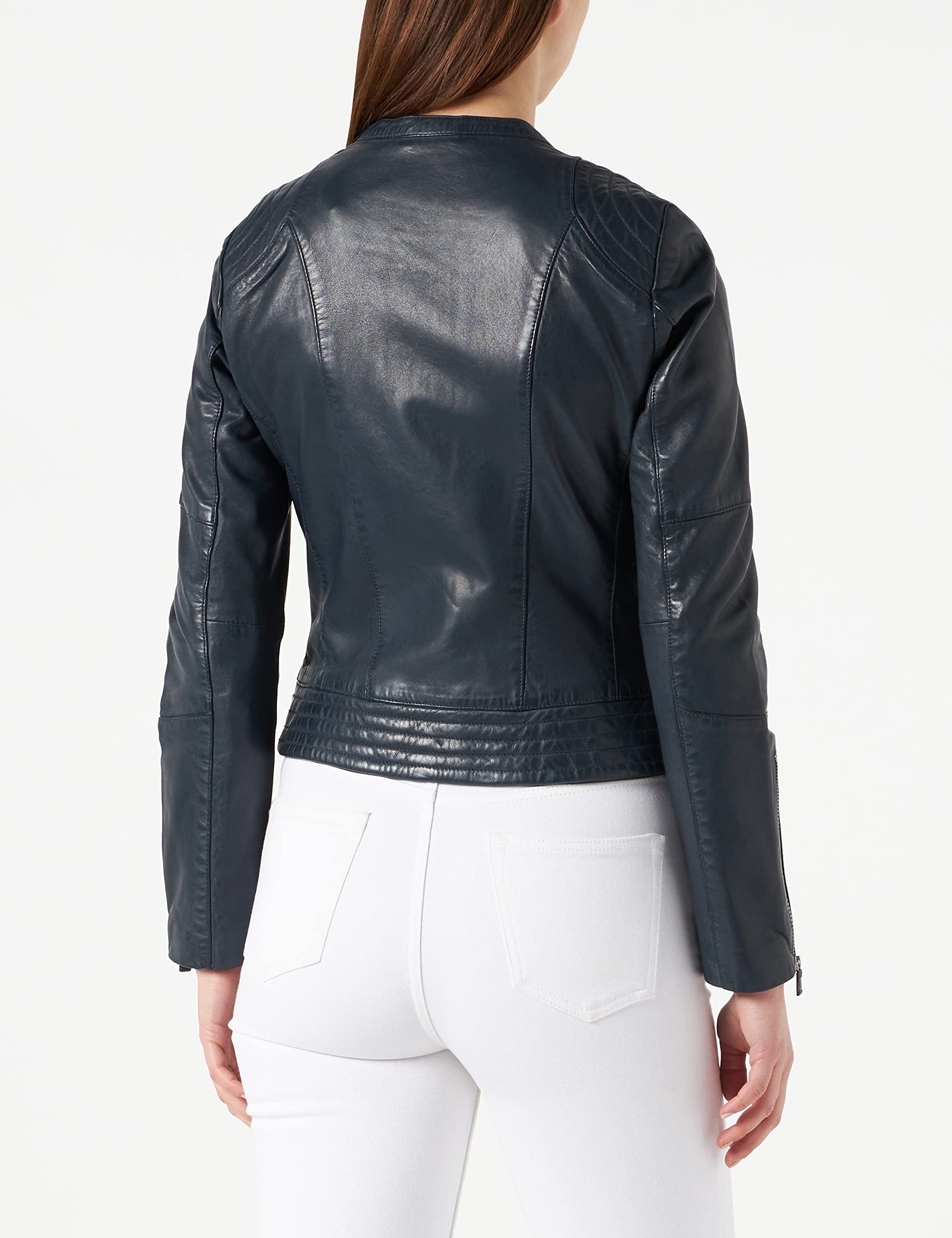 Naf Naf Cbiker Blazer, Azul Marino, 38 para Mujer