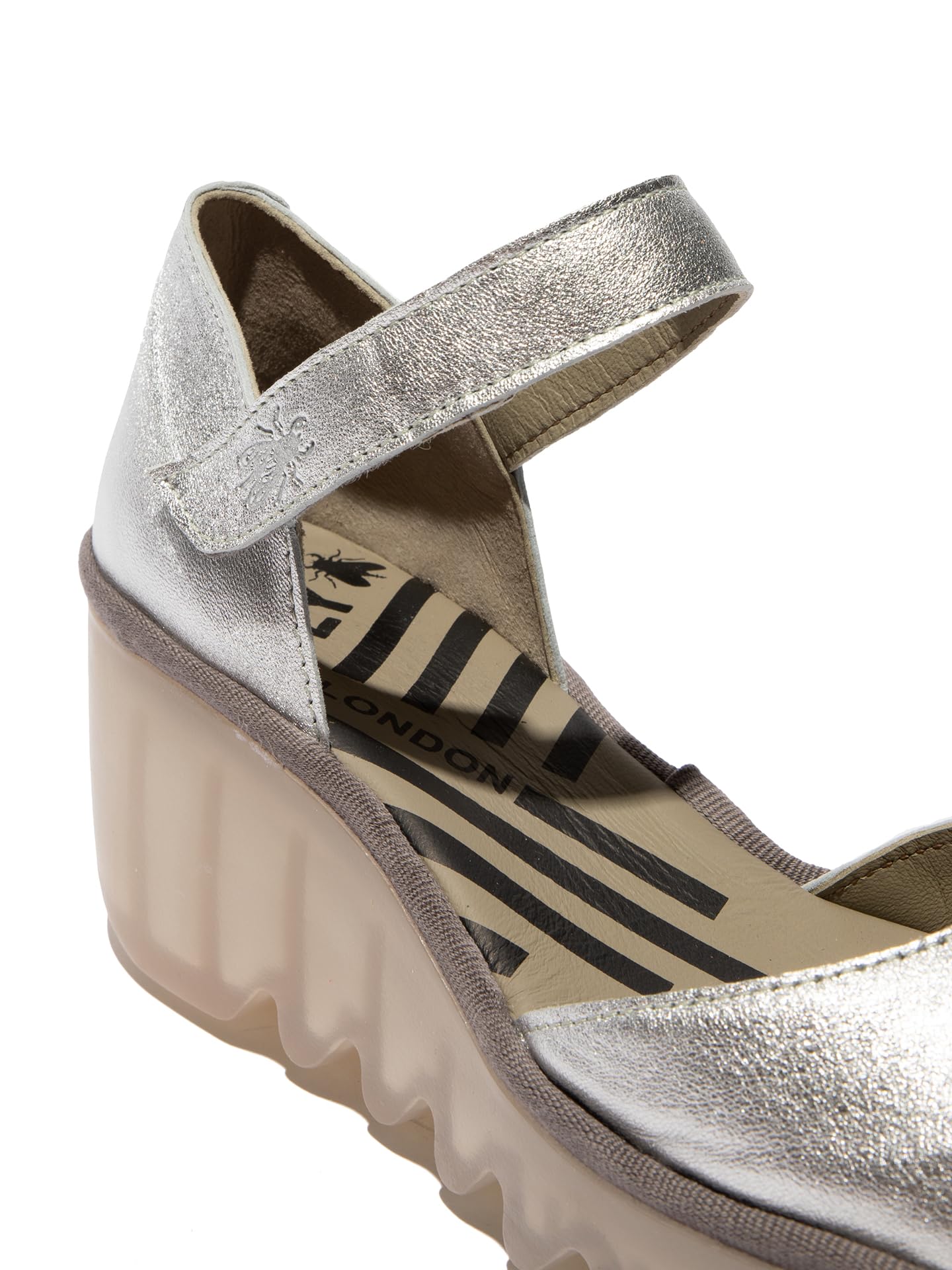 Fly London BISO305FLY, Sandalias Mujer, Silver, 38 EU