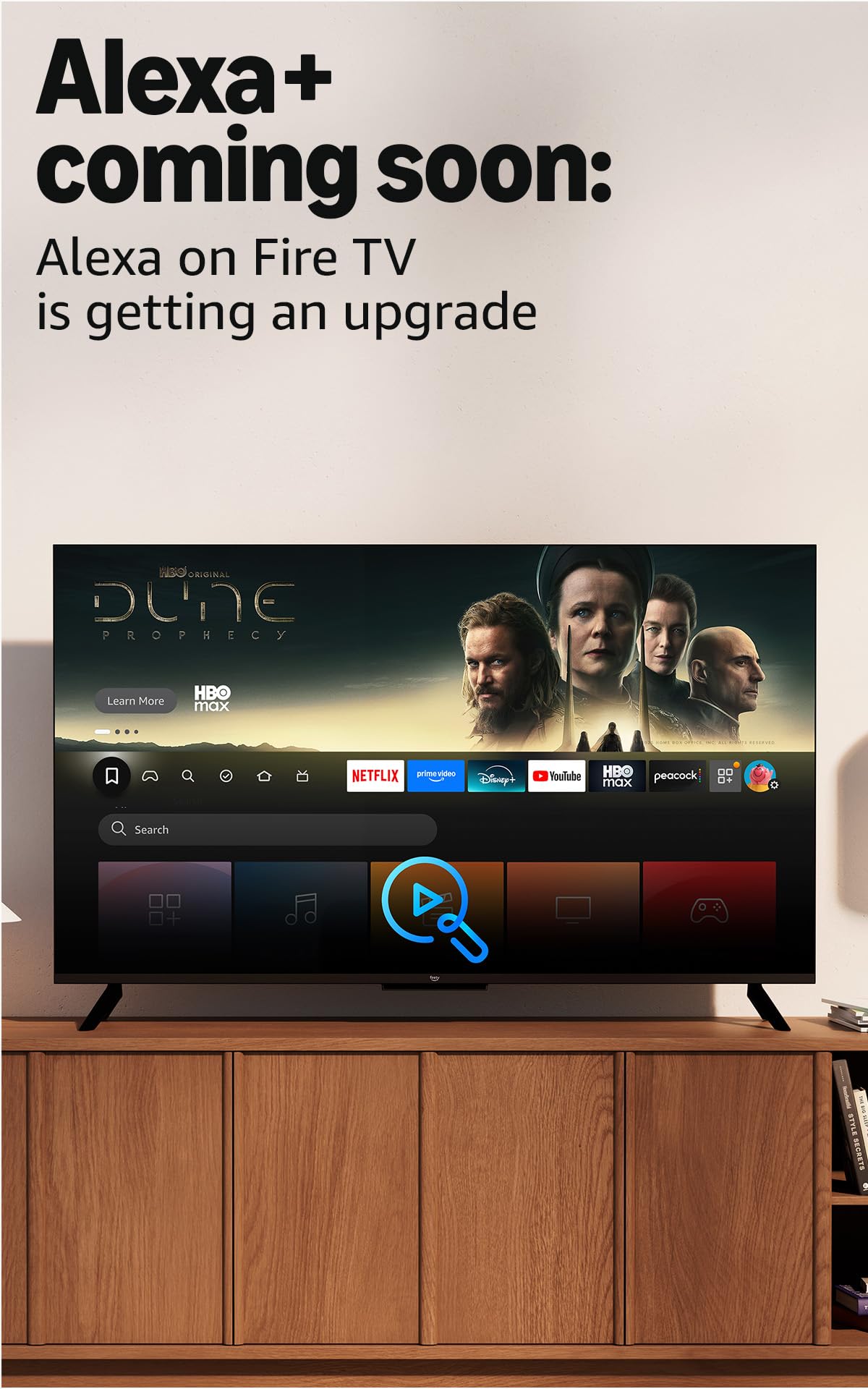 Amazon Fire TV Stick 4K Select (newest model), start streaming in 4K, AI-powered search, and free & live TV
