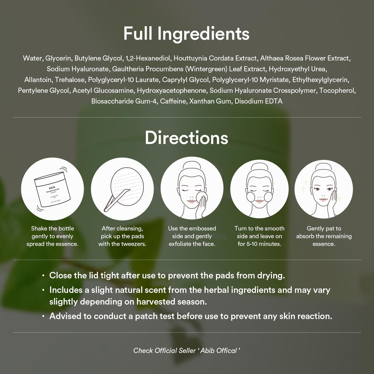 Abib Heartleaf Spot Pad Calming Touch 80pads 5.07 fl.oz. | Korean Acne Soothing Toner Pads for Face, Cleansing, Disposable, Exfoliant, Skin Care (Non-refillable)