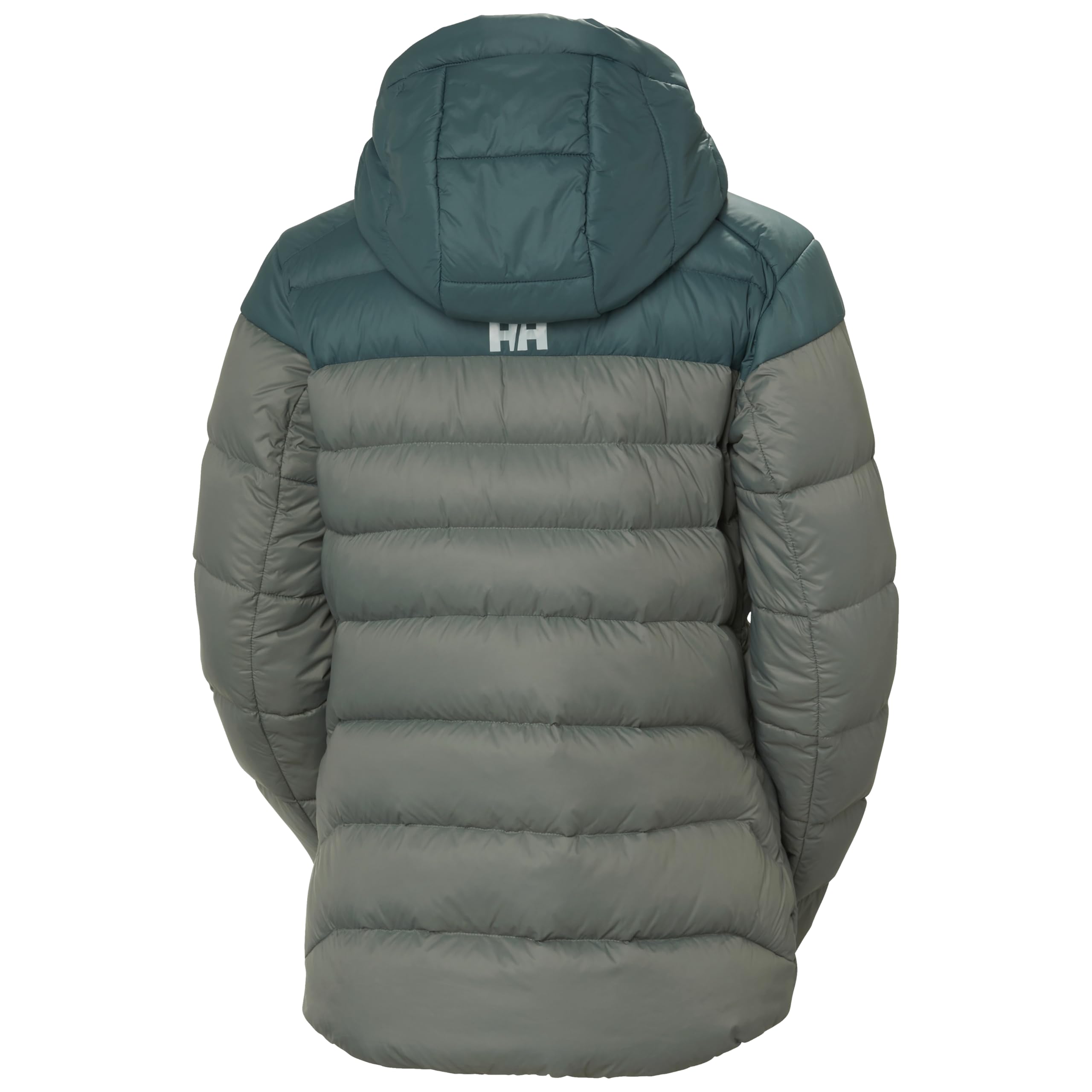 Helly Hansen W Verglas Glacier Down Jacket Abrigo, 485 Grey Cactus/Dark Creek, XS para Mujer