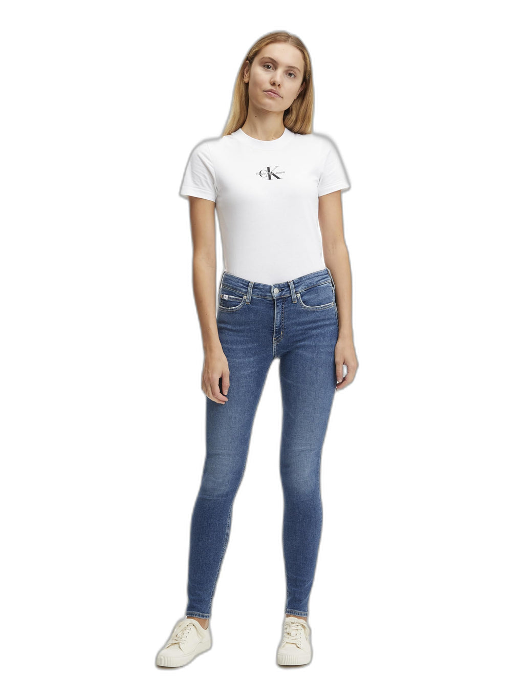 Calvin Klein Vaqueros Mujer Mid Rise Skinny Fit, Azul (Denim Dark), 24W/32L