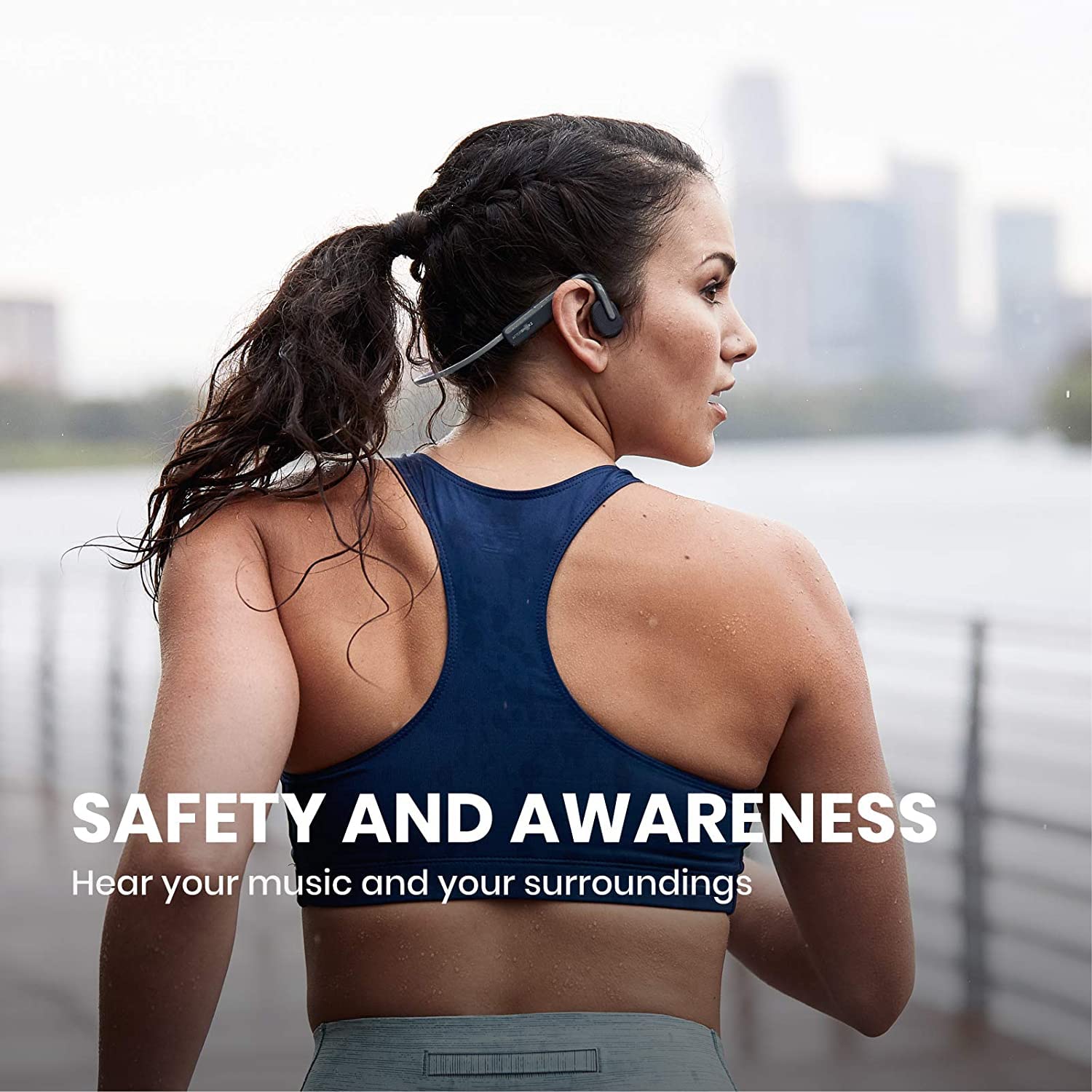 Aftershokz Openmove Open Ear Headphones Slate Grey Openmove Open Ear Headphones Slate Grey, 17 x 14 x 7 cm; 322.05 Grams