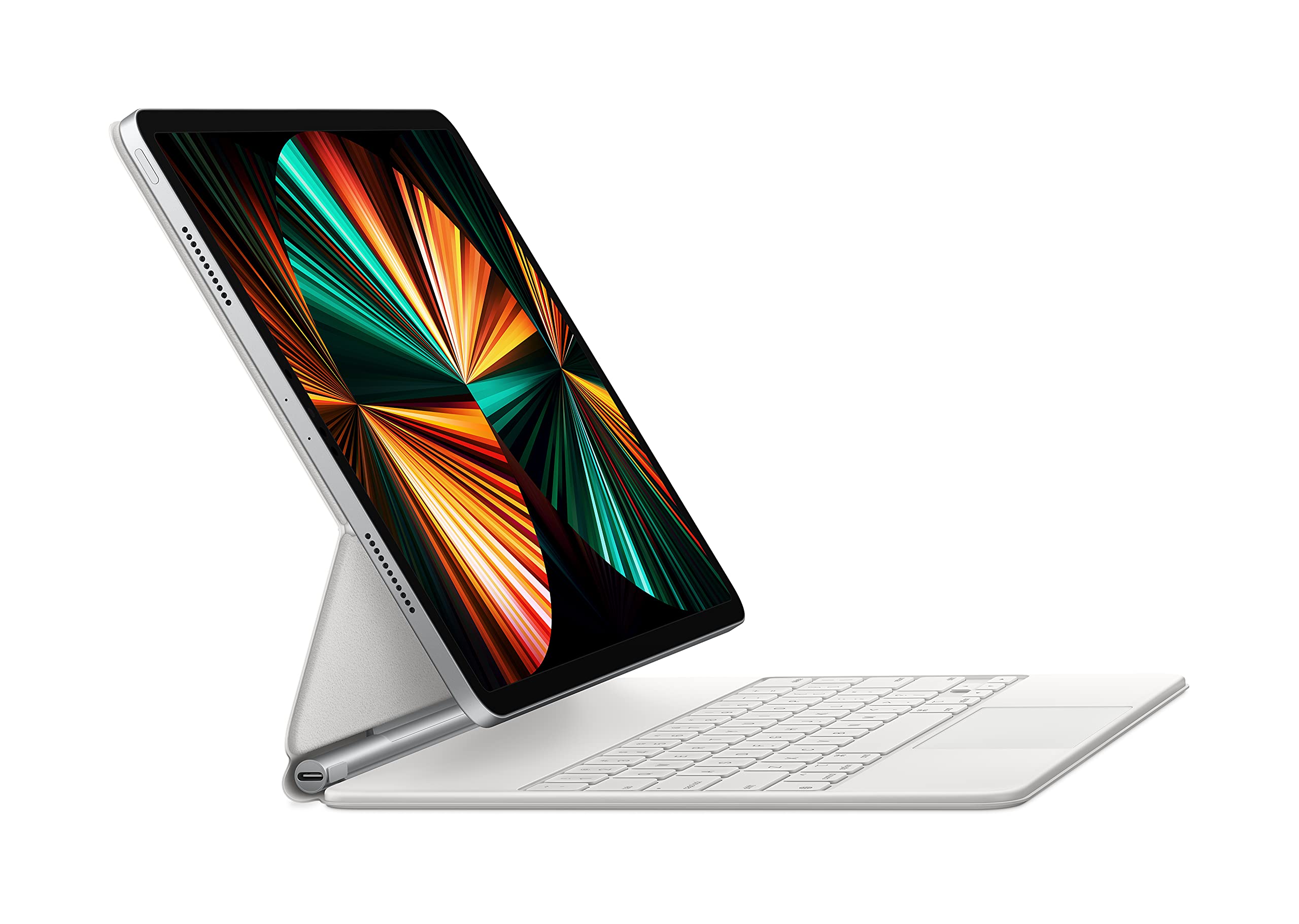 Apple Magic Keyboard: iPad Keyboard and case for iPad Pro 12.9 inch (3rd, 4th, 5th and 6th gen) and iPad Air (M2), Great Typing Experience, Built-in trackpad, Danish - White