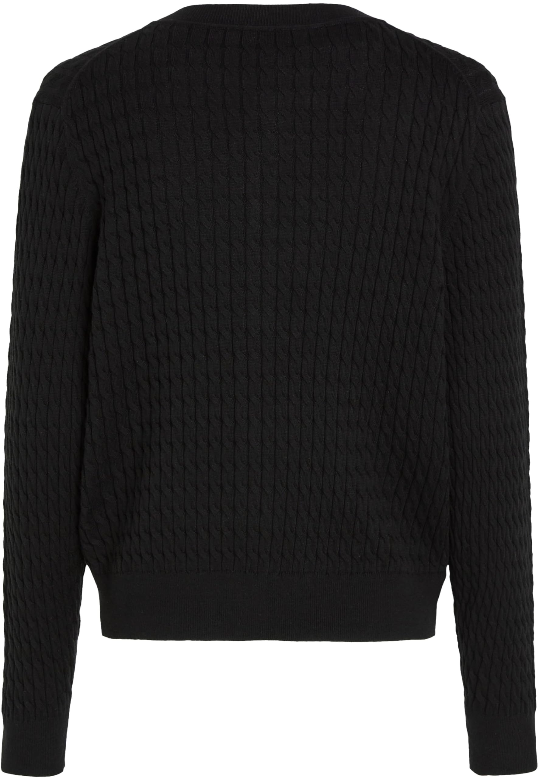 Tommy Hilfiger Cárdigan Mujer Trenzado, Negro (Black), XL