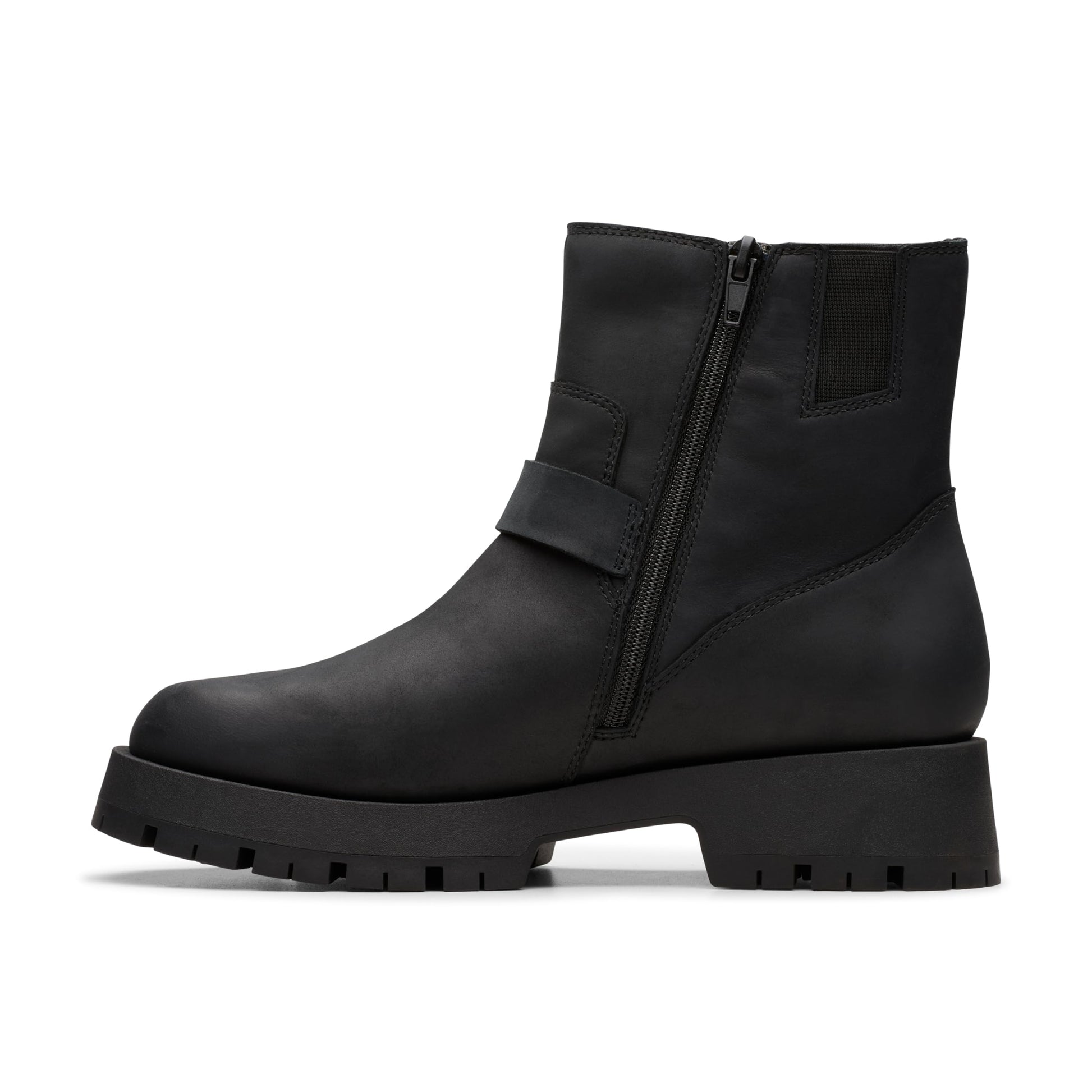 Clarks Ledwick Haley, Botas de Moda Mujer, Lea aceitosa Negra, 36 EU