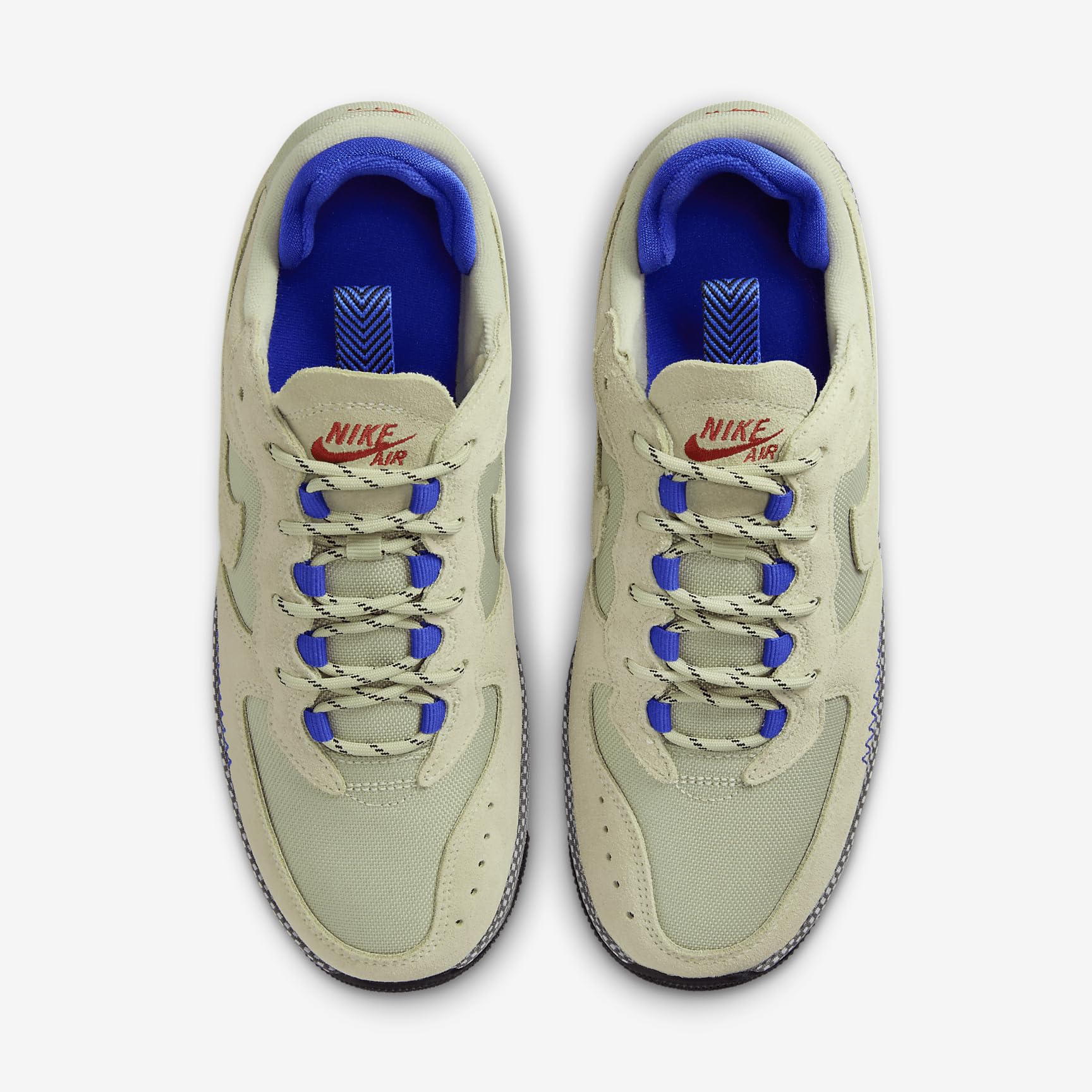 NIKE Air Force 1 Wild, Sneaker Mujer, Olive Aura Racer Blue Aquarius Blue, 41 EU
