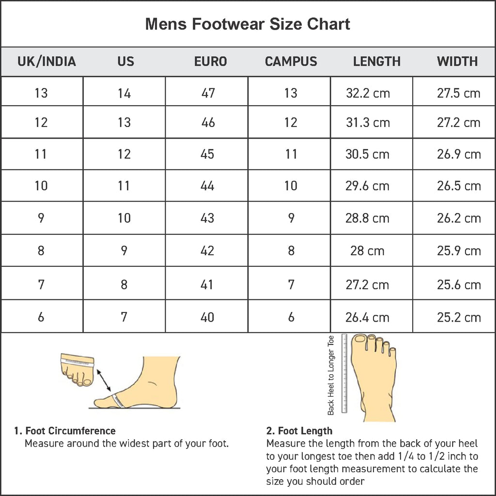 Campus Men's First WHT/SIL/B.ORG Running Shoes -9 UK/India
