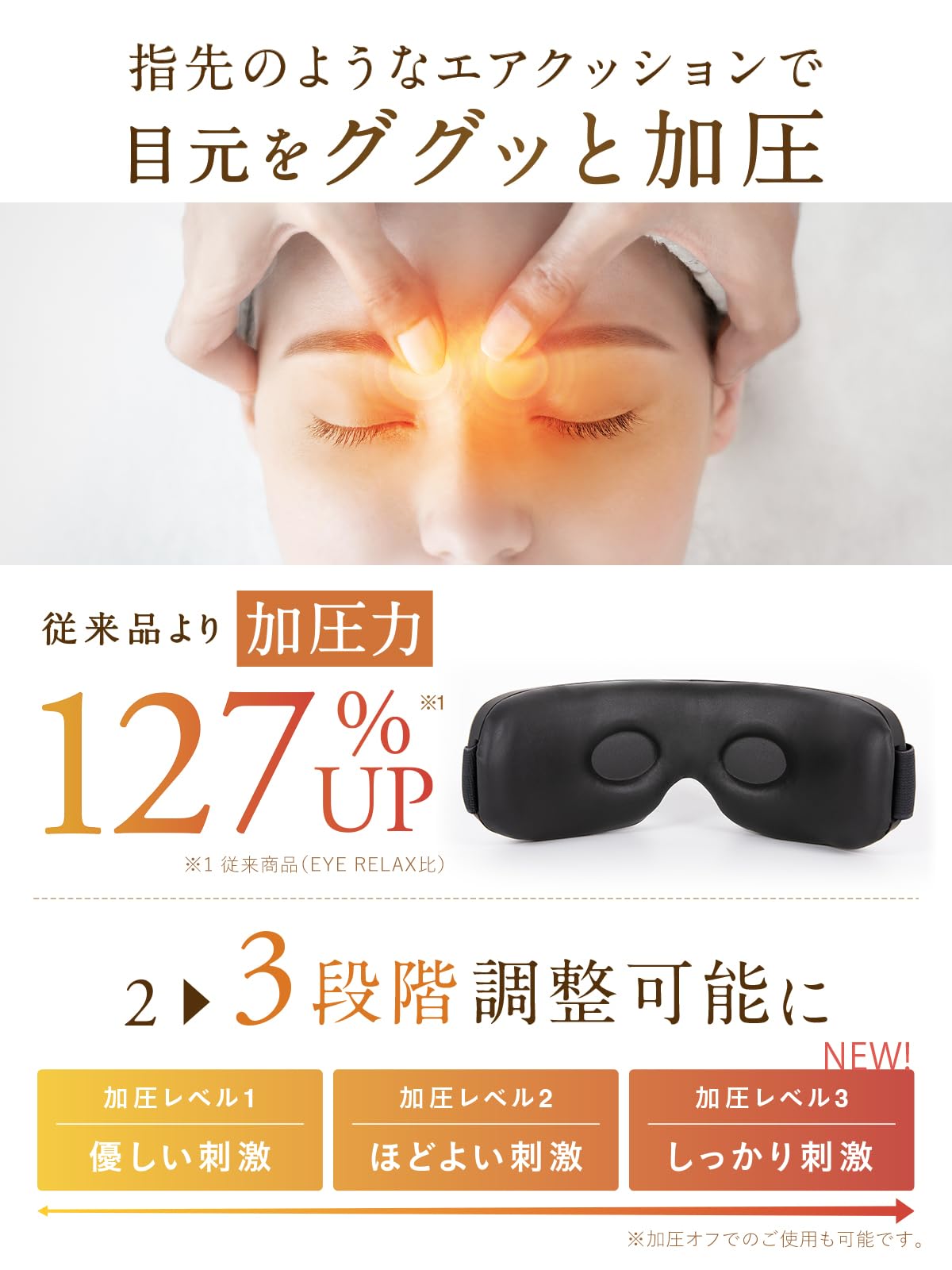 NIPLUX EYE RELAX S Eye Warmer, Eye Mask, Warm Eye Mask, Rechargeable, Eye Care, Bluetooth Function, Music, Nipplux, Black