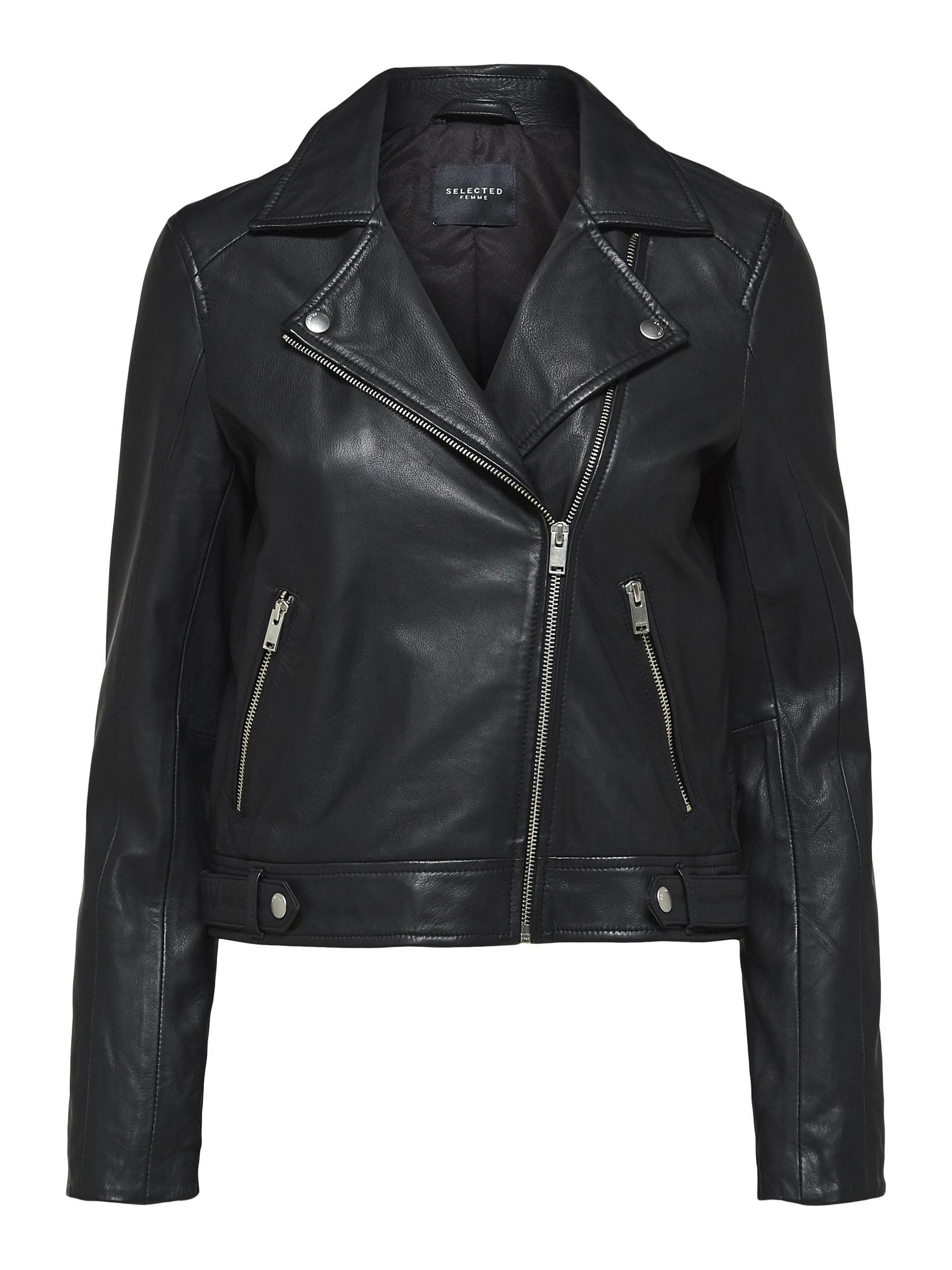 SELECTED FEMME 16071712 Chaqueta, Negro (Black Black), 36 (Talla del Fabricante: 34) para Mujer