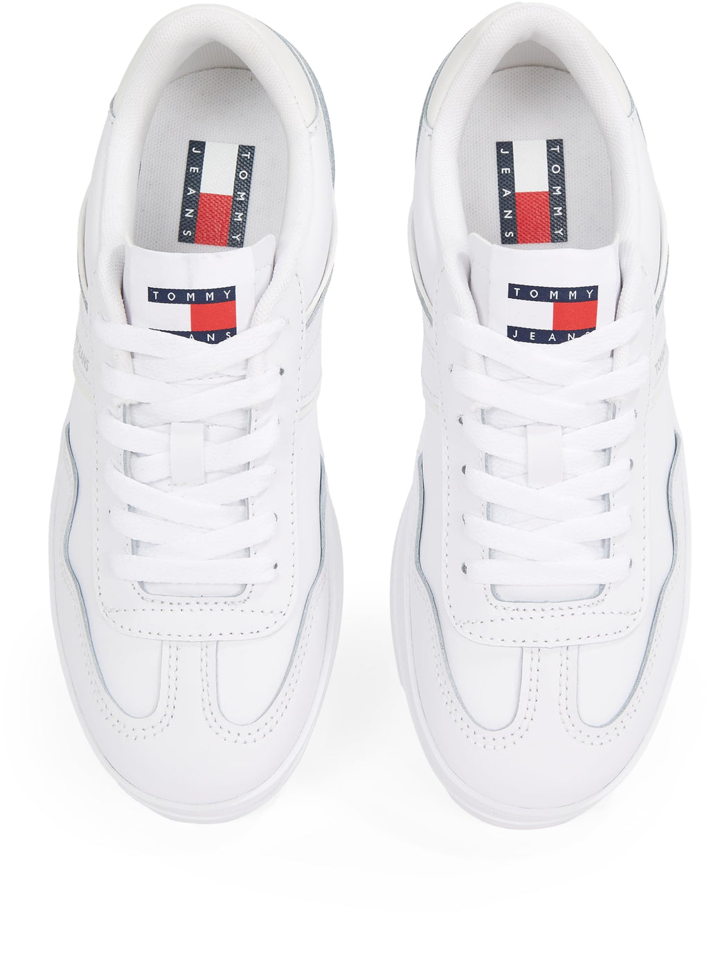 Tommy Jeans Low Profile Sneaker Mujer Greenwich Leather Elegante, Blanco (White), 37