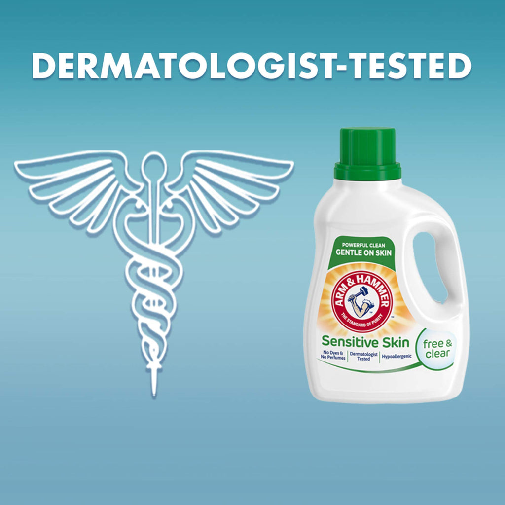 Arm & Hammer Sensitive Skin Free & Clear, 100 Loads Liquid Laundry Detergent, 150 Fl oz