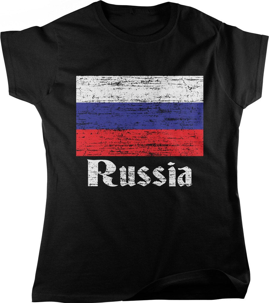NOFO Clothing Co Flag of Russia, Russian Flag, Rossiya Pride Women's T-Shirt