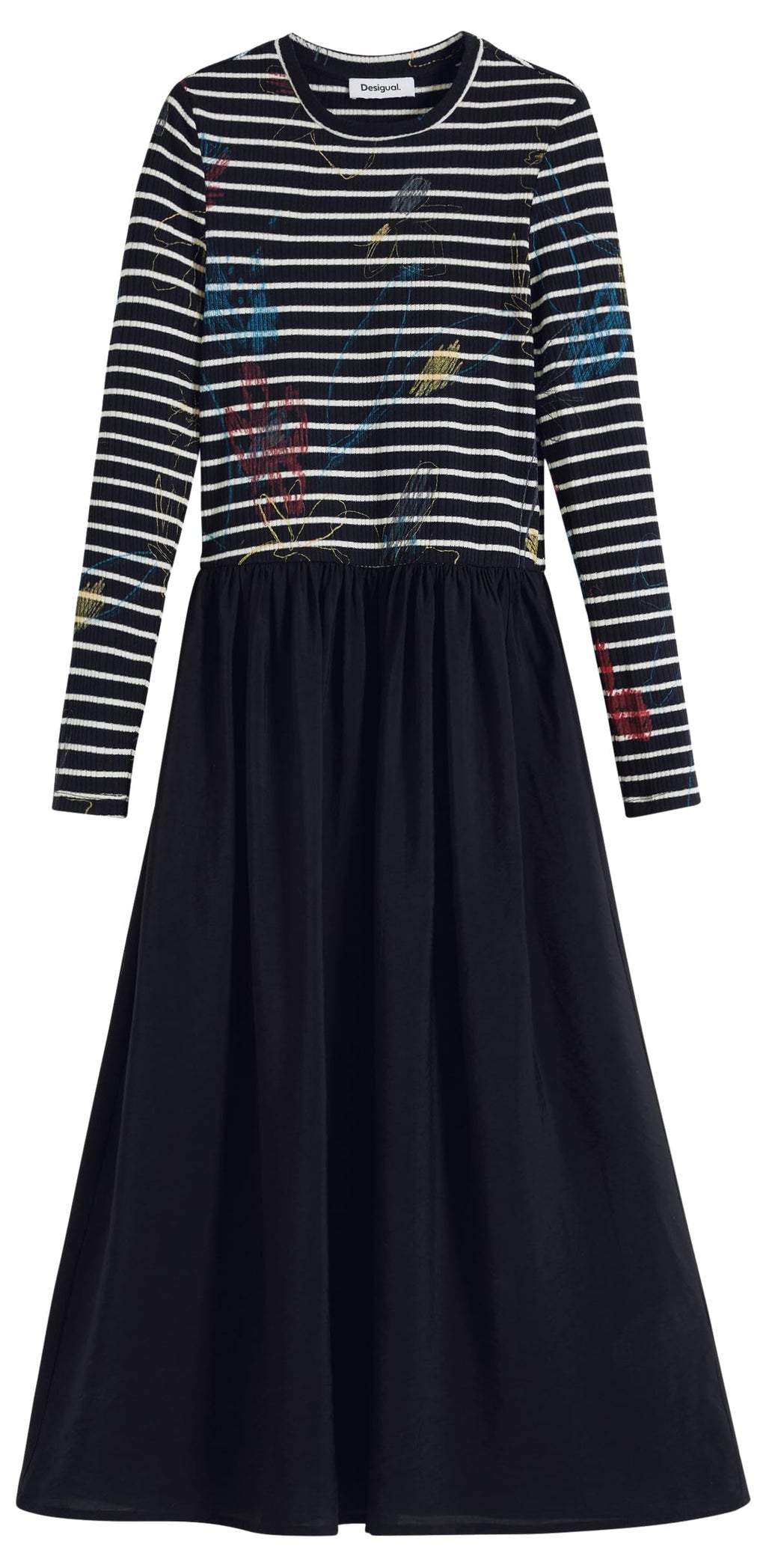 Desigual Vest_Raya_HIBRIDA Casual Dress, Negro, M Women's