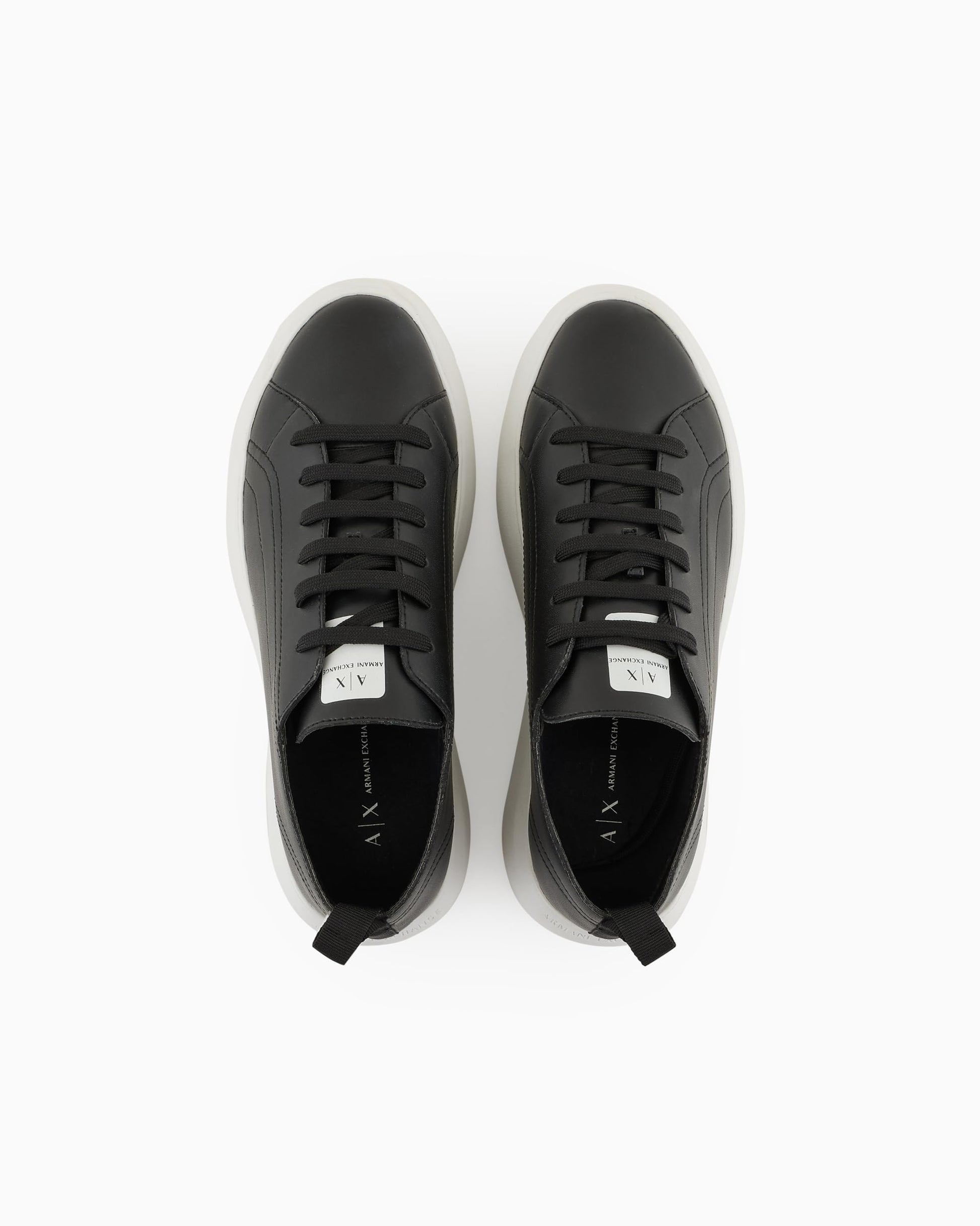 Armani Exchange Zapatillas de Piel Solid Negro